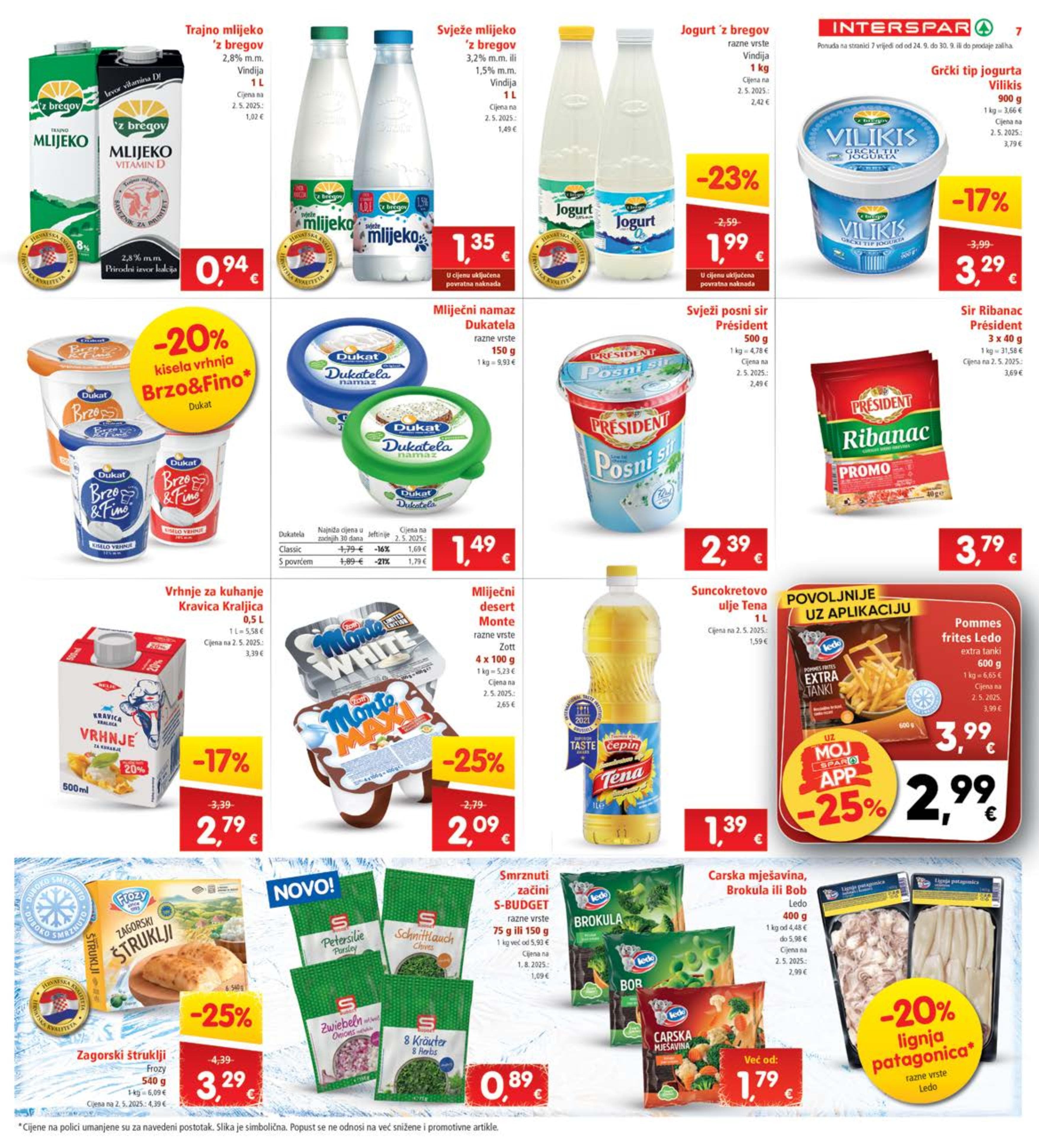 Stranica 7. Interspar kataloga - Akcije od 24.09. do 30.09.2025.