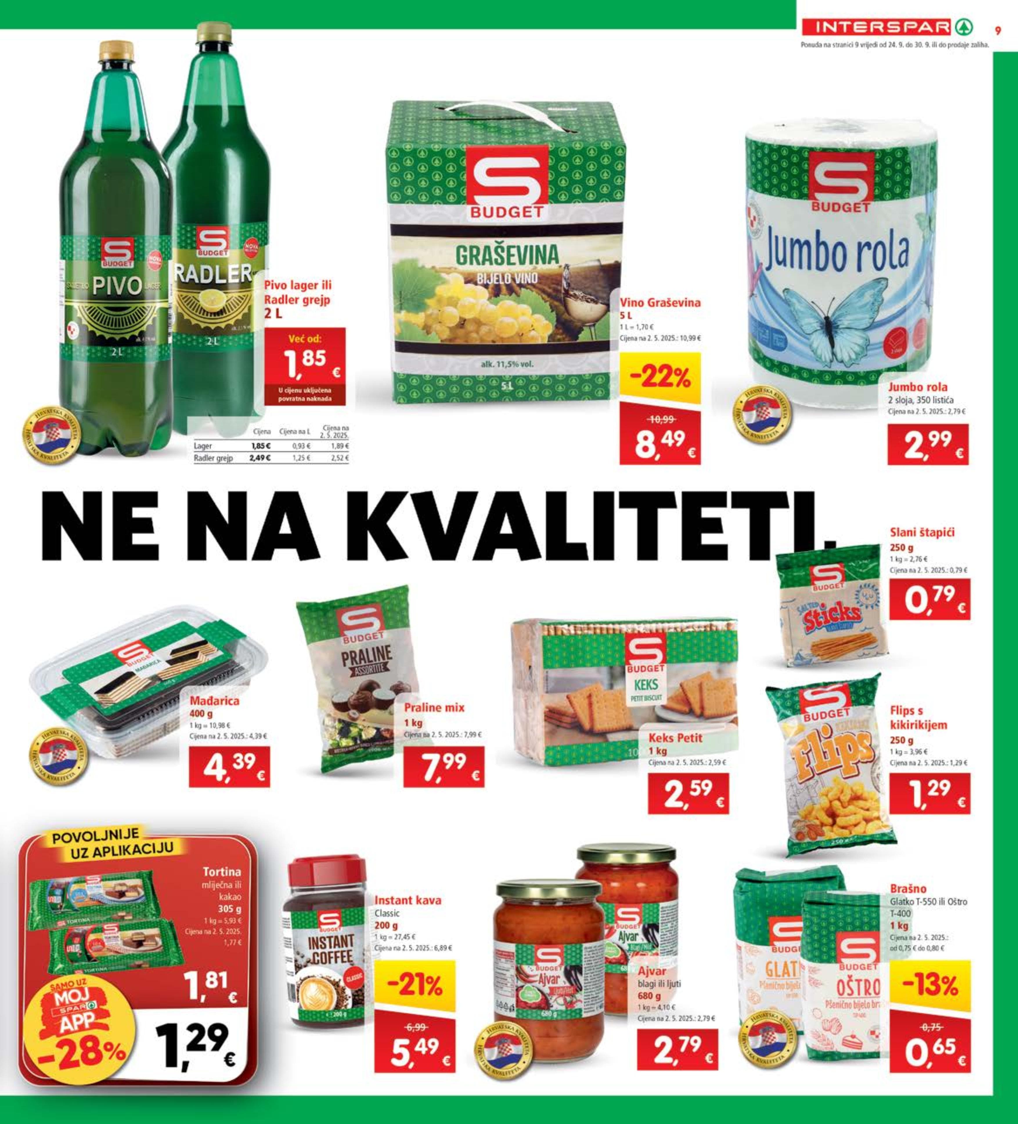 Stranica 9. Interspar kataloga - Akcije od 24.09. do 30.09.2025.