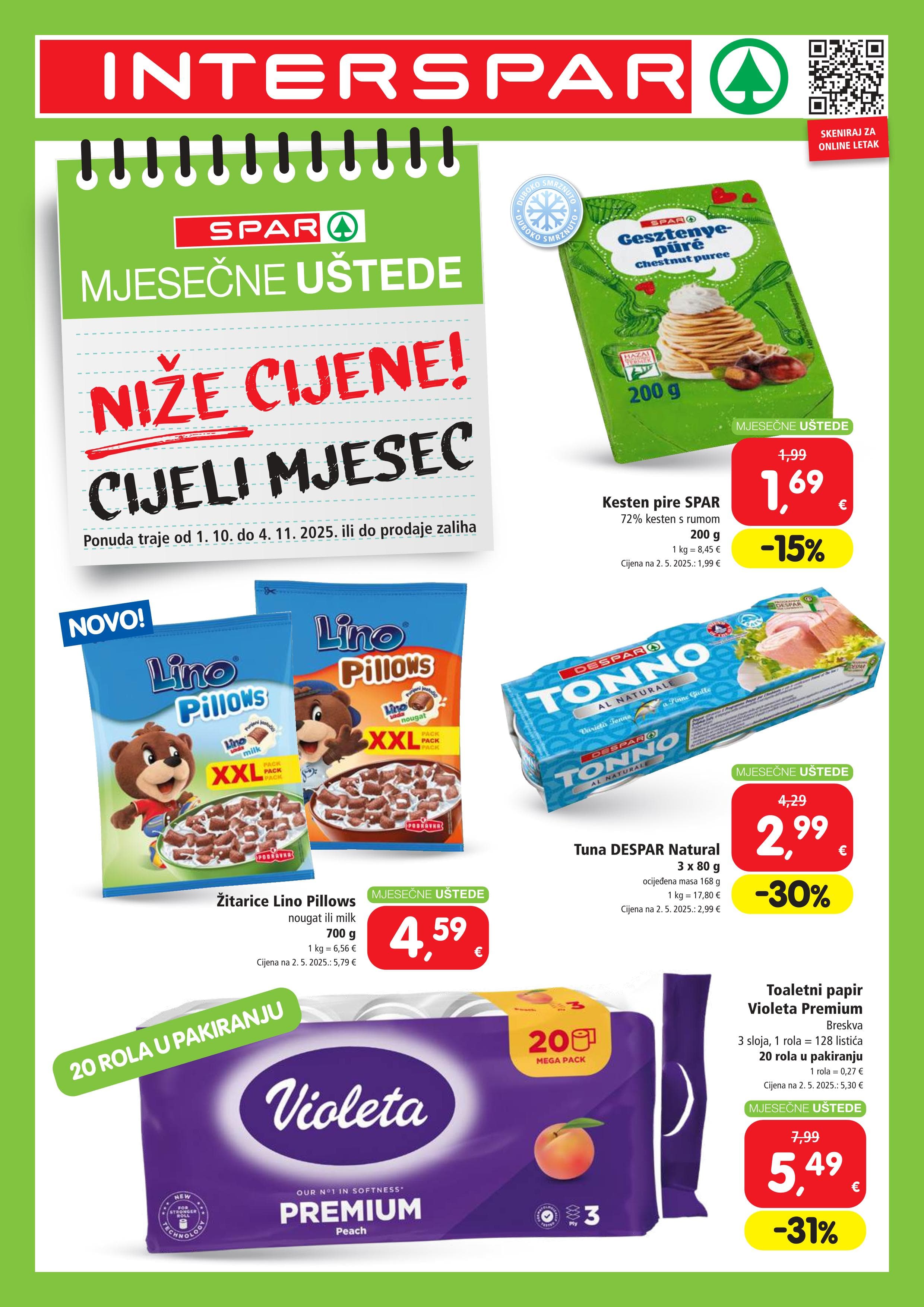 Stranica 1. Interspar kataloga - Akcije od 01.10. do 04.11.2025.