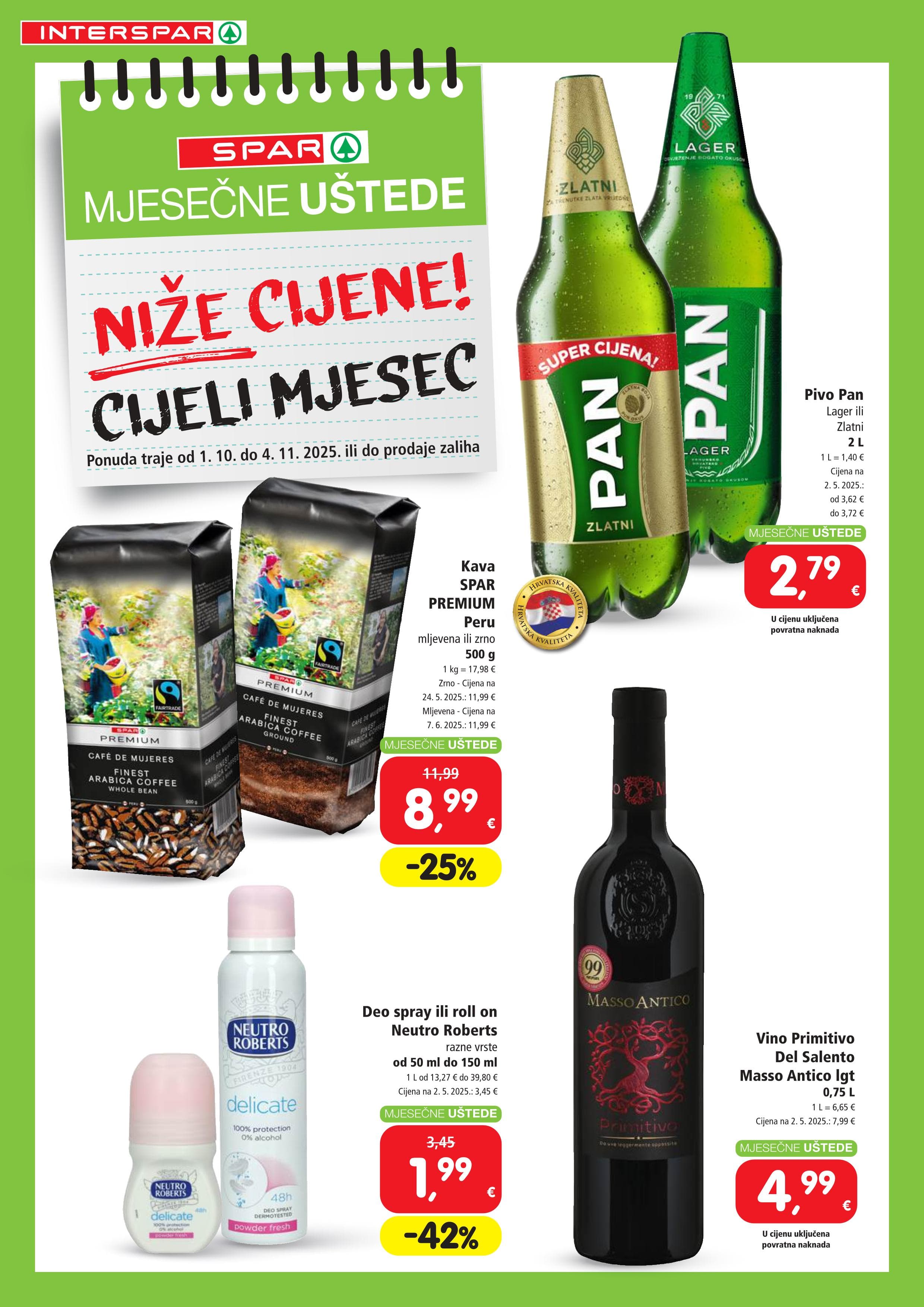 Stranica 4. Interspar kataloga - Akcije od 01.10. do 04.11.2025.