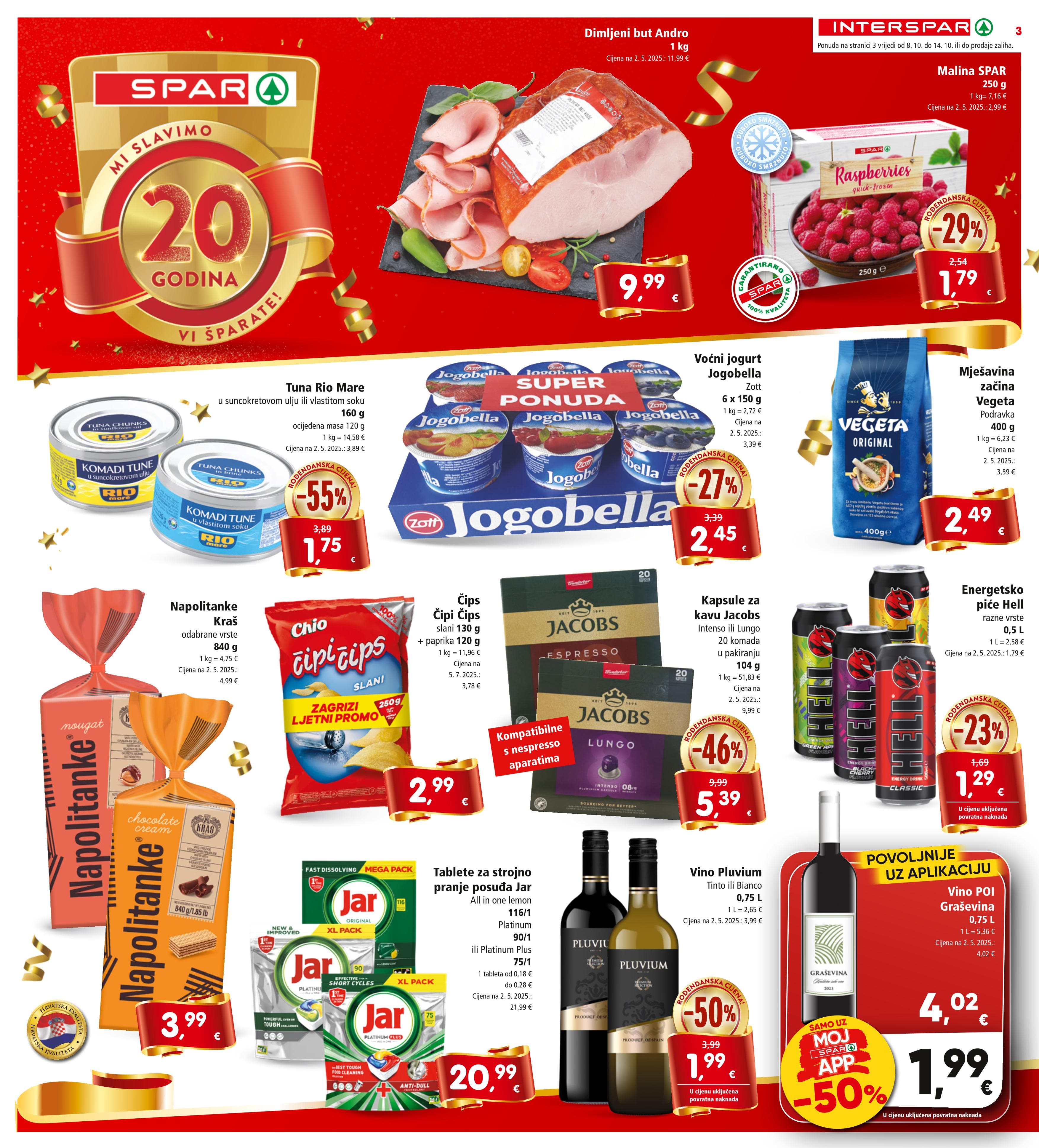 Stranica 3. Interspar kataloga - Akcije od 08.10. do 14.10.2025.