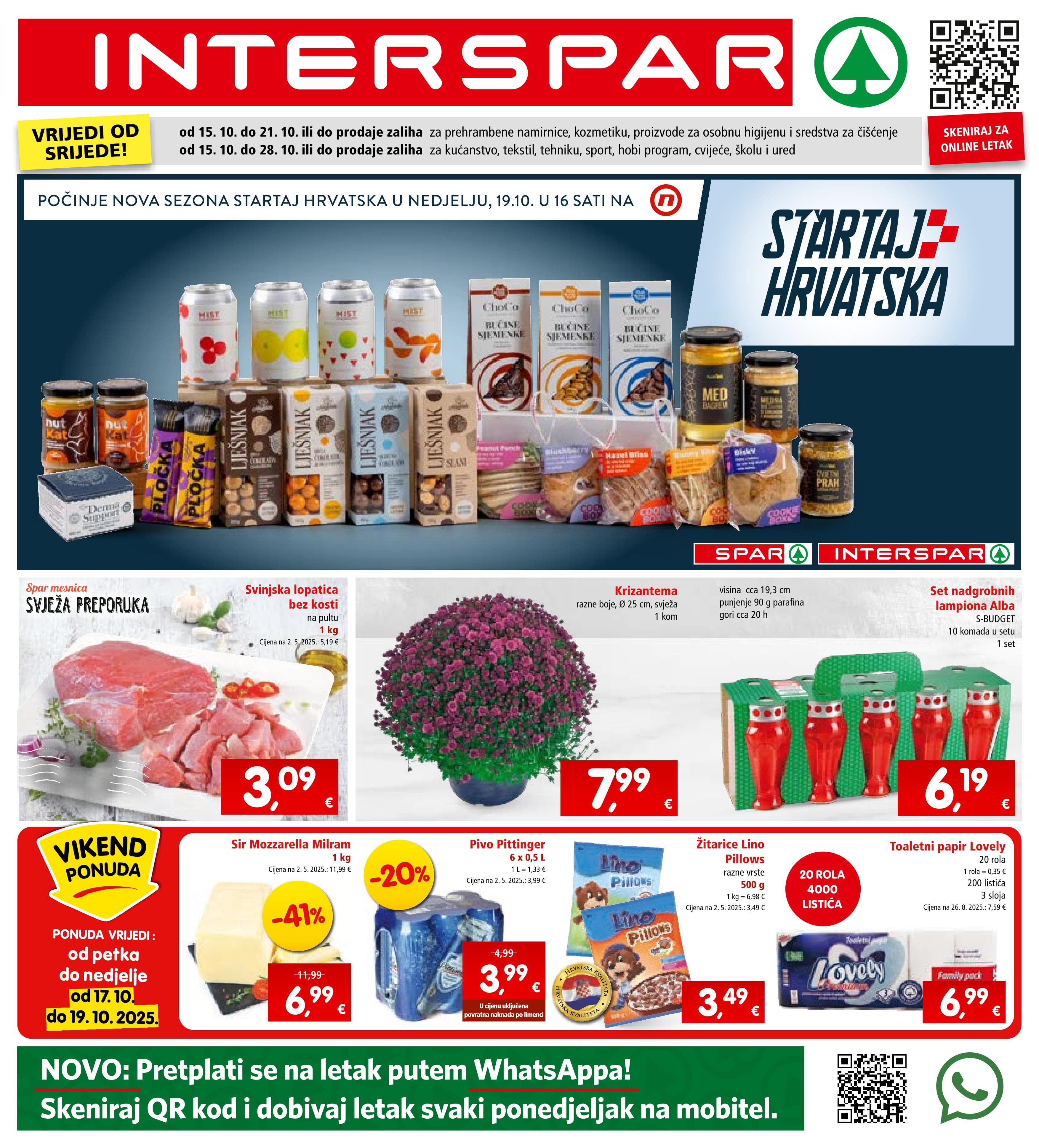 Stranica 1. Interspar kataloga - Akcije od 15.10. do 21.10.2025.