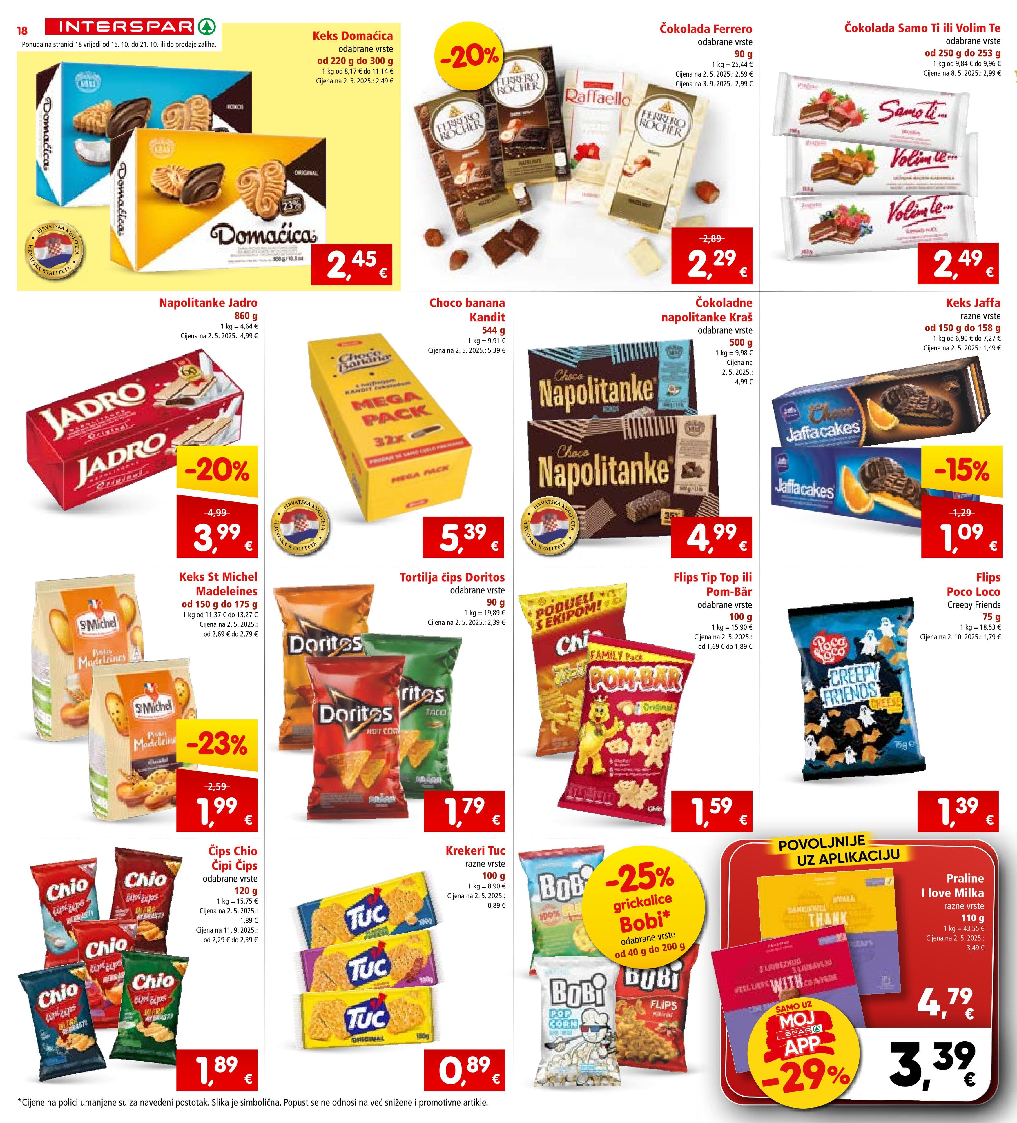 Stranica 20. Interspar kataloga - Akcije od 15.10. do 21.10.2025.