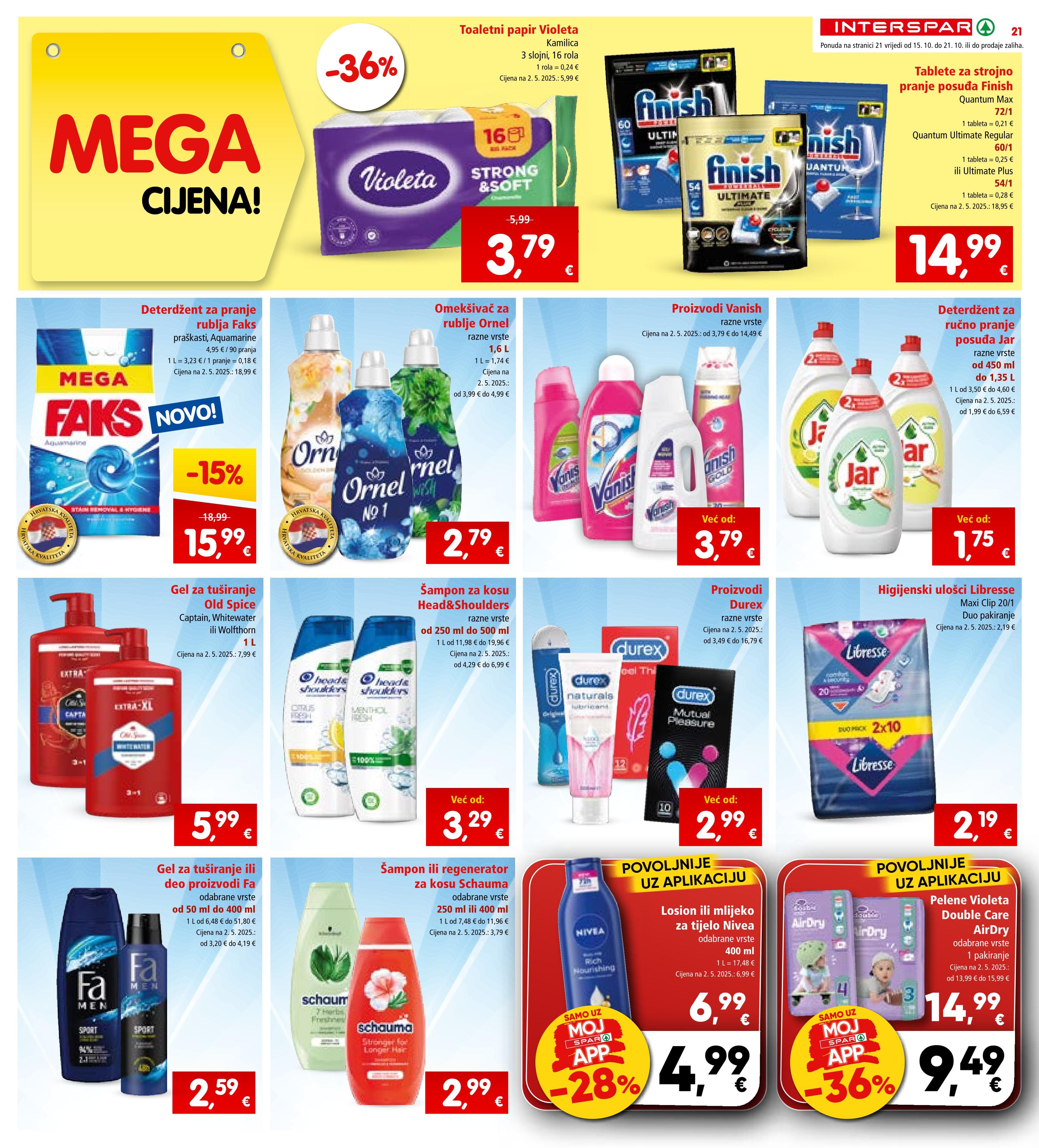 Stranica 23. Interspar kataloga - Akcije od 15.10. do 21.10.2025.