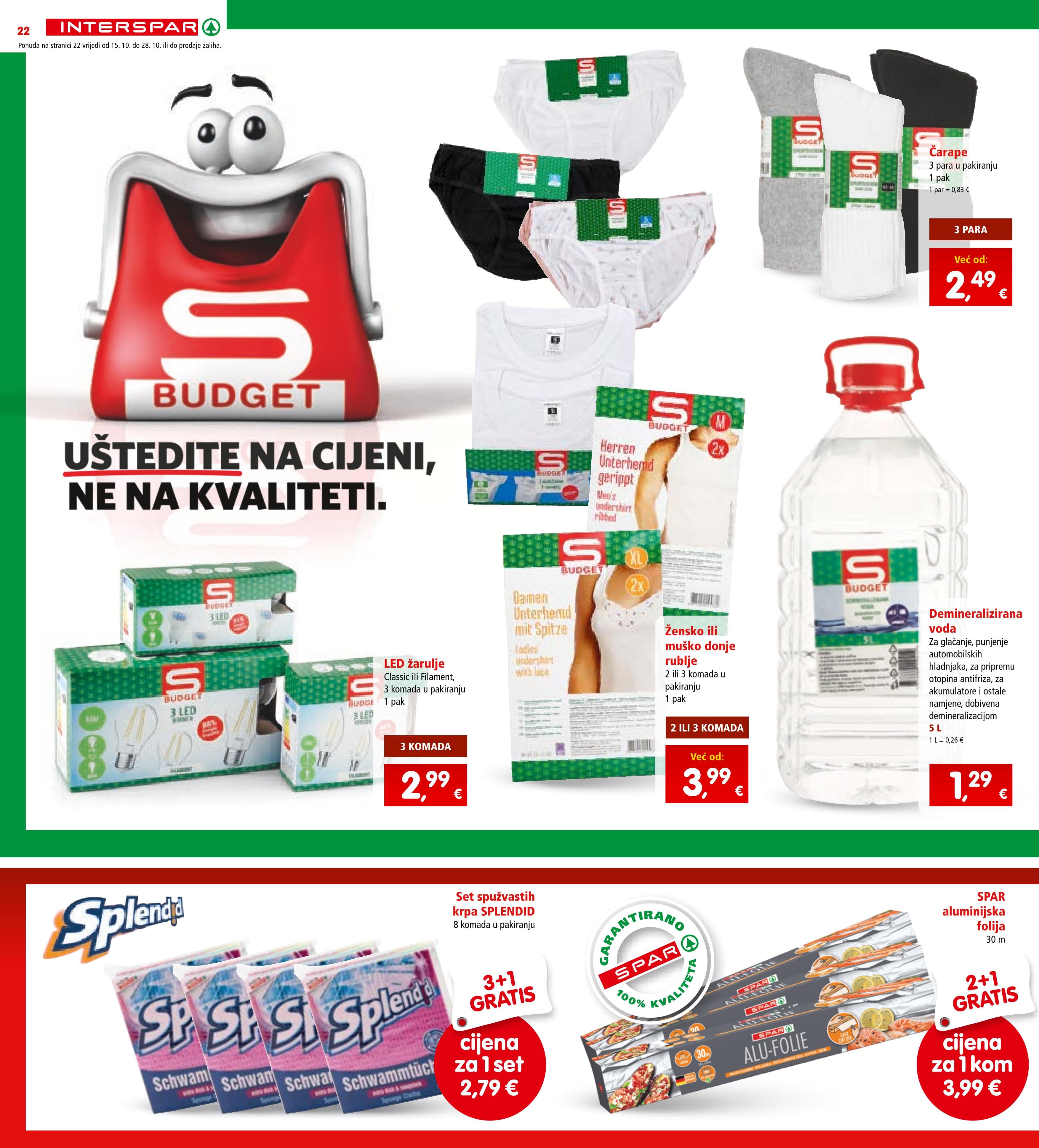 Stranica 24. Interspar kataloga - Akcije od 15.10. do 21.10.2025.