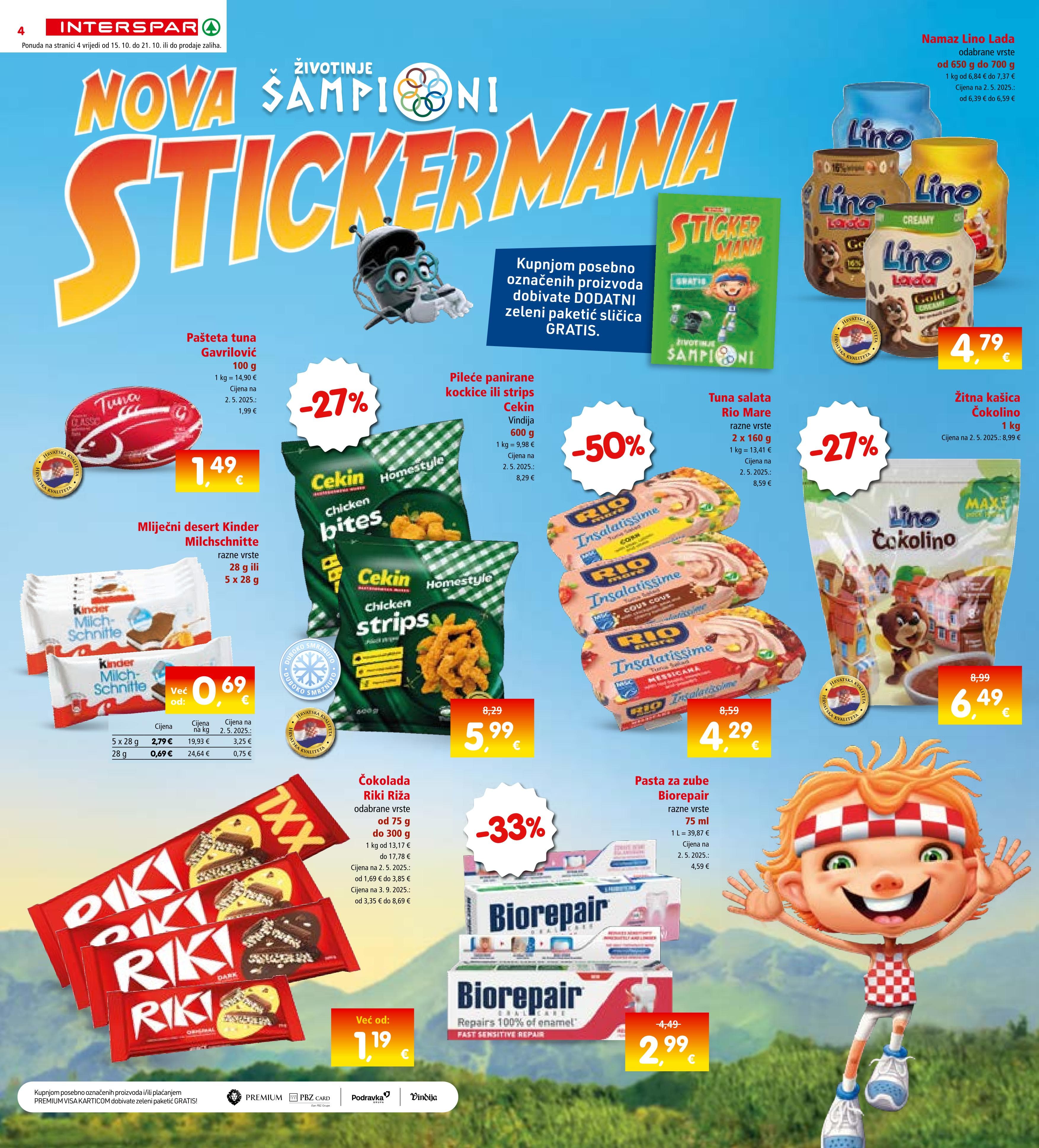 Stranica 4. Interspar kataloga - Akcije od 15.10. do 21.10.2025.