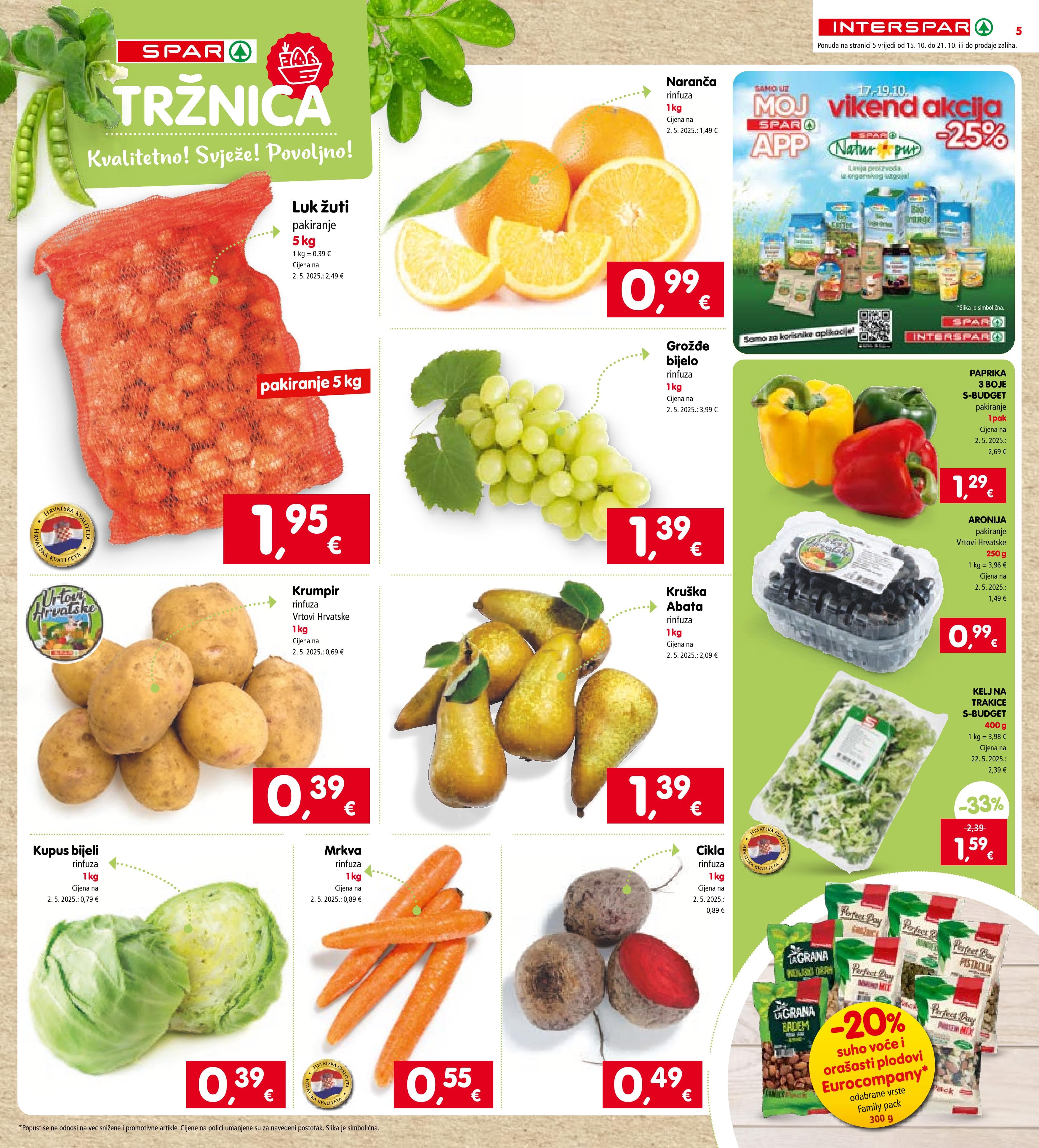 Stranica 5. Interspar kataloga - Akcije od 15.10. do 21.10.2025.