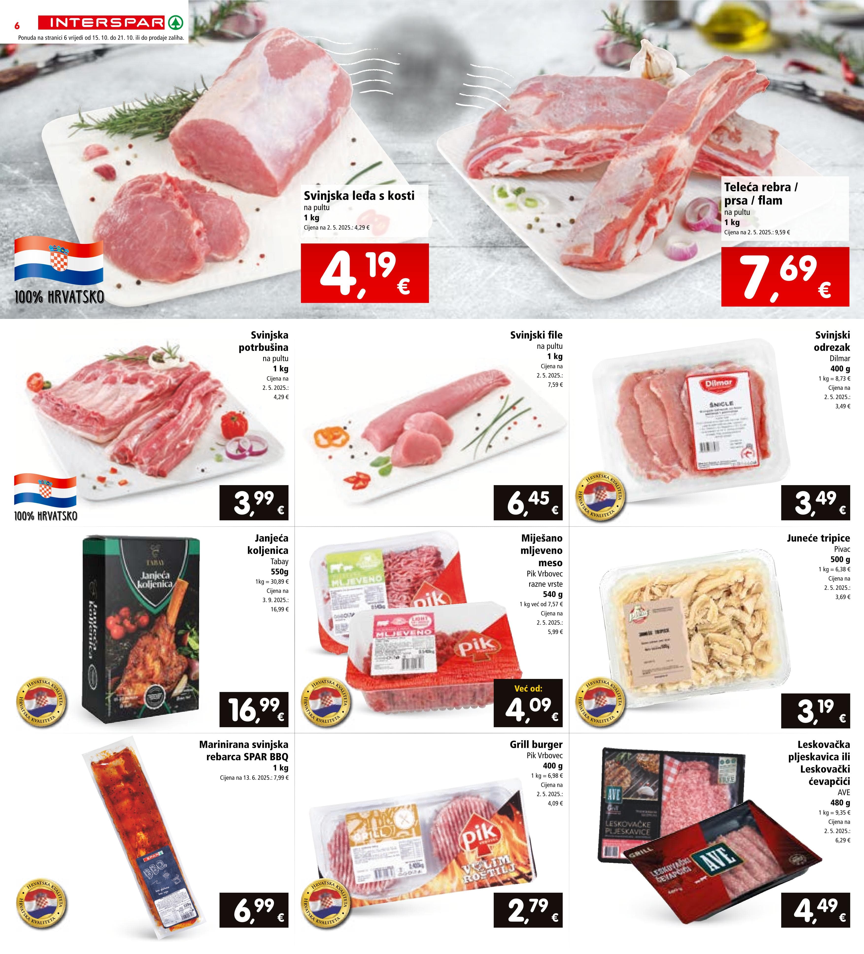 Stranica 6. Interspar kataloga - Akcije od 15.10. do 21.10.2025.