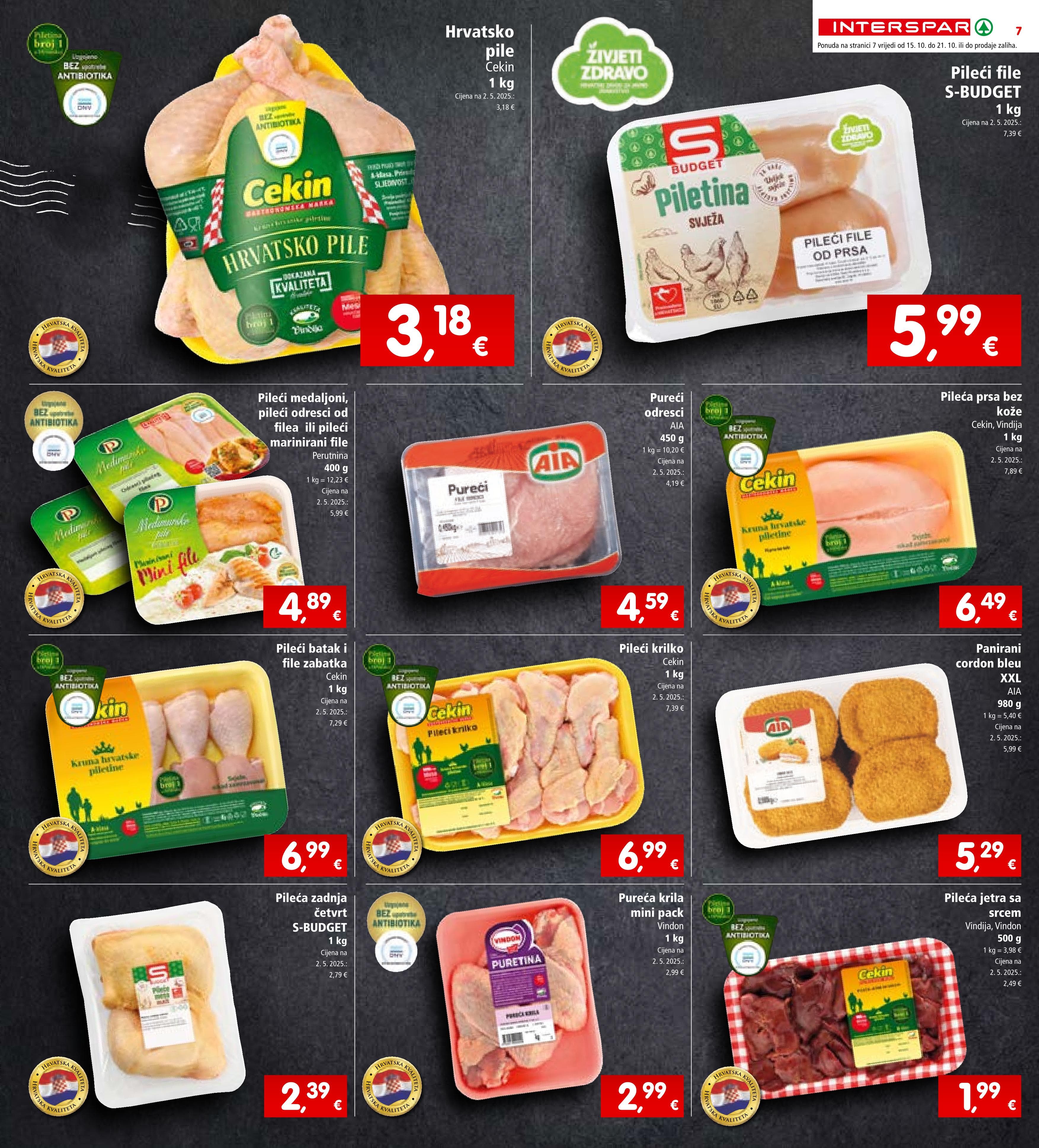 Stranica 7. Interspar kataloga - Akcije od 15.10. do 21.10.2025.