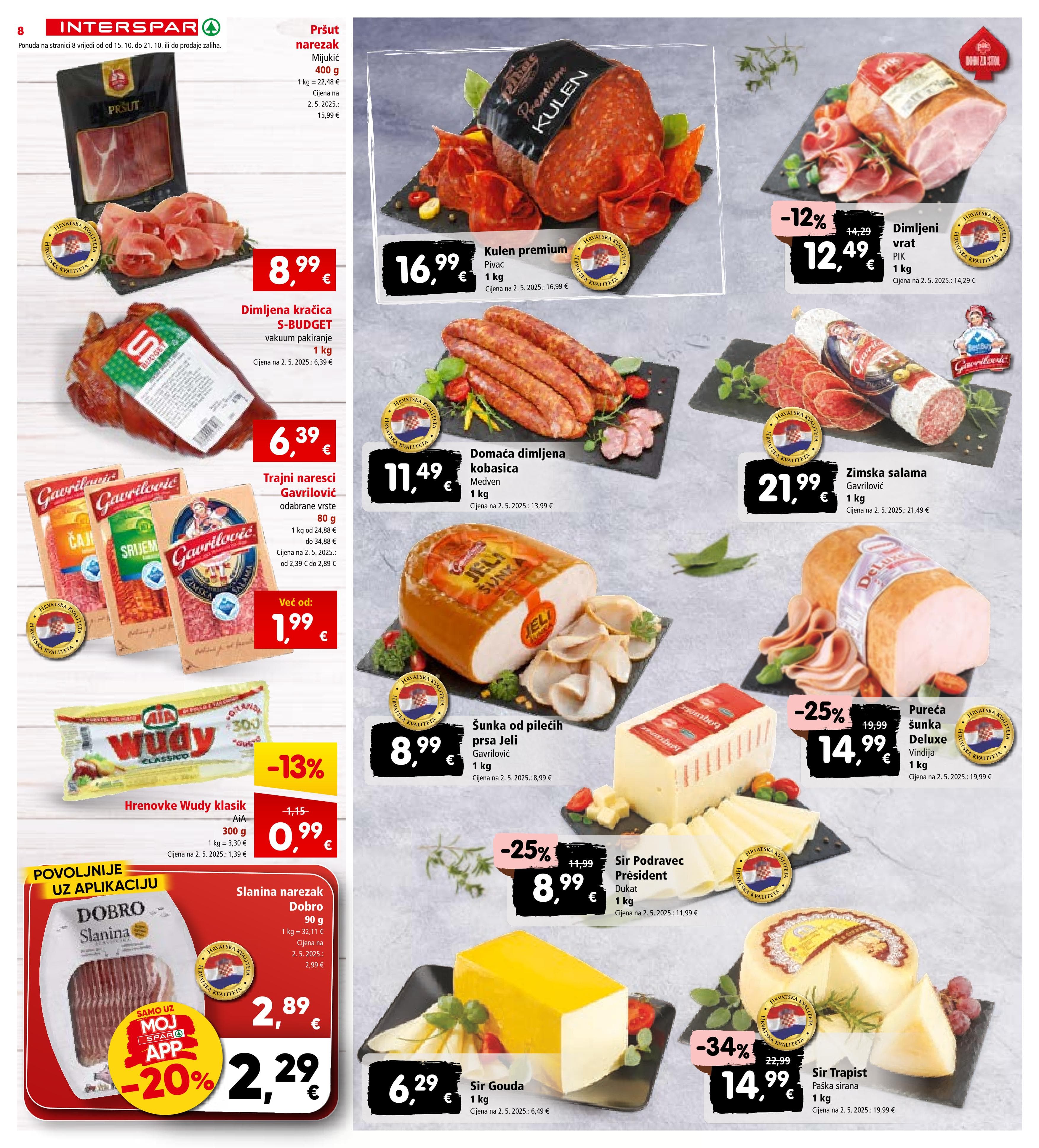 Stranica 8. Interspar kataloga - Akcije od 15.10. do 21.10.2025.