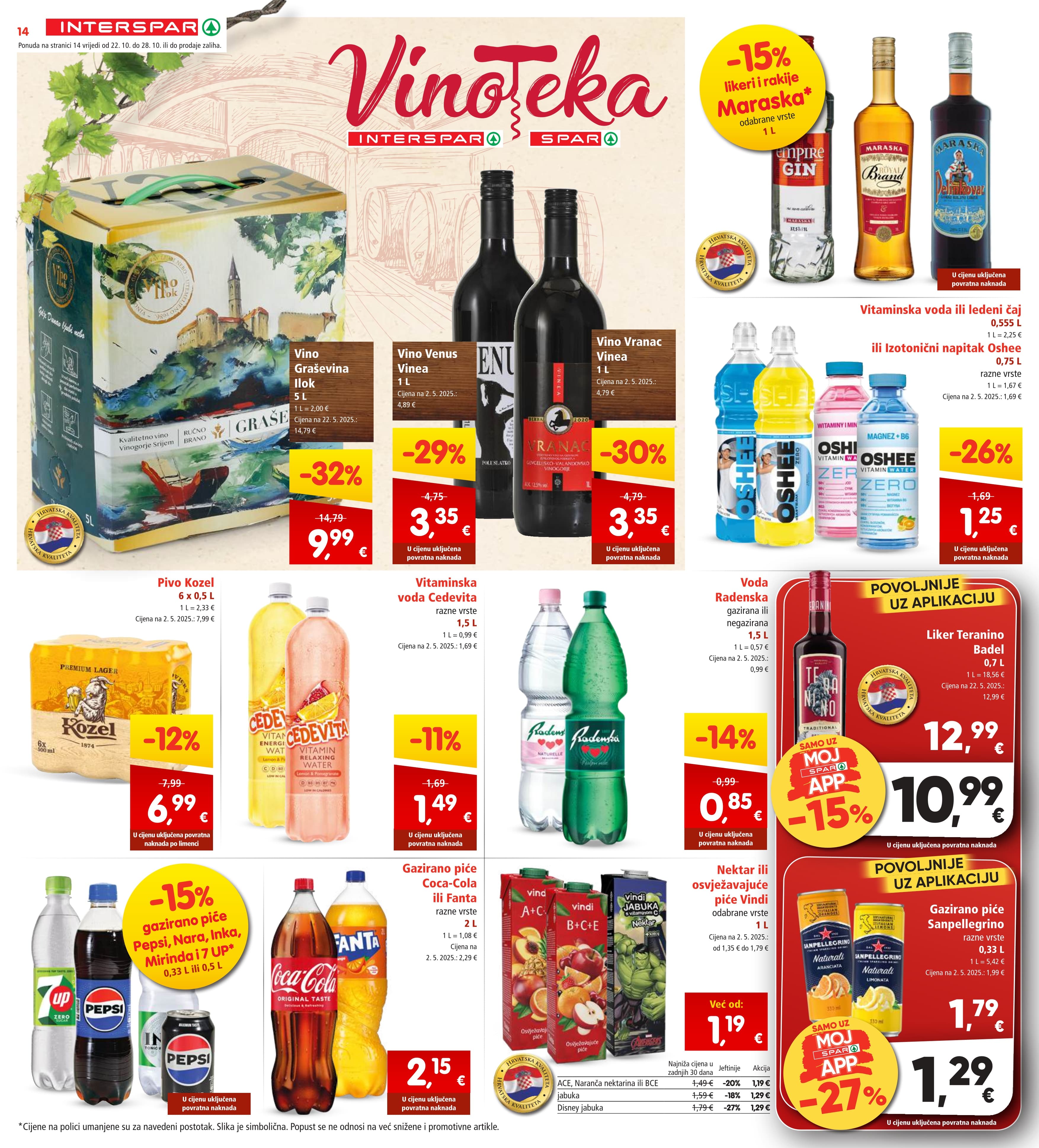 Stranica 16. Interspar kataloga - Akcije od 22.10. do 28.10.2025.