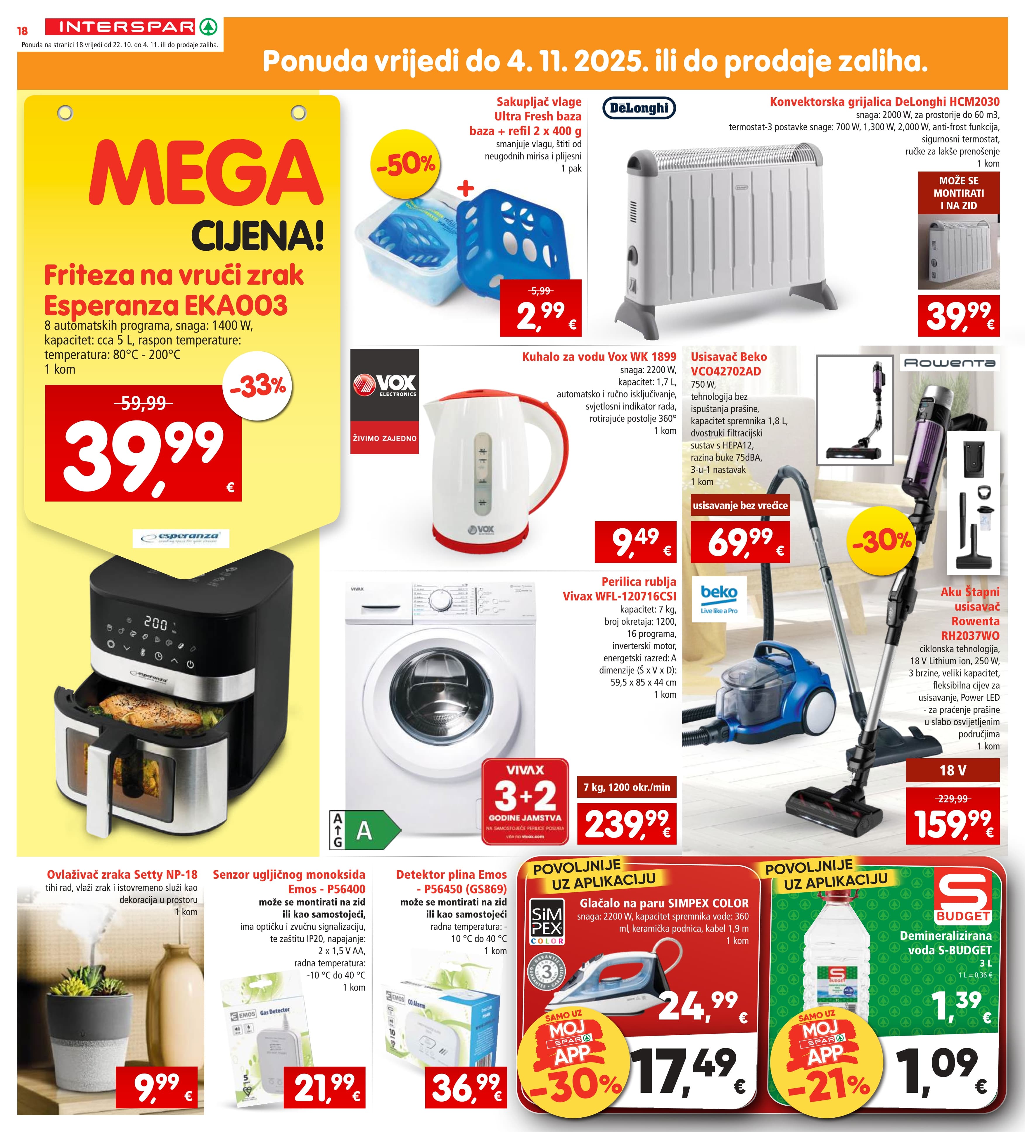 Stranica 20. Interspar kataloga - Akcije od 22.10. do 28.10.2025.