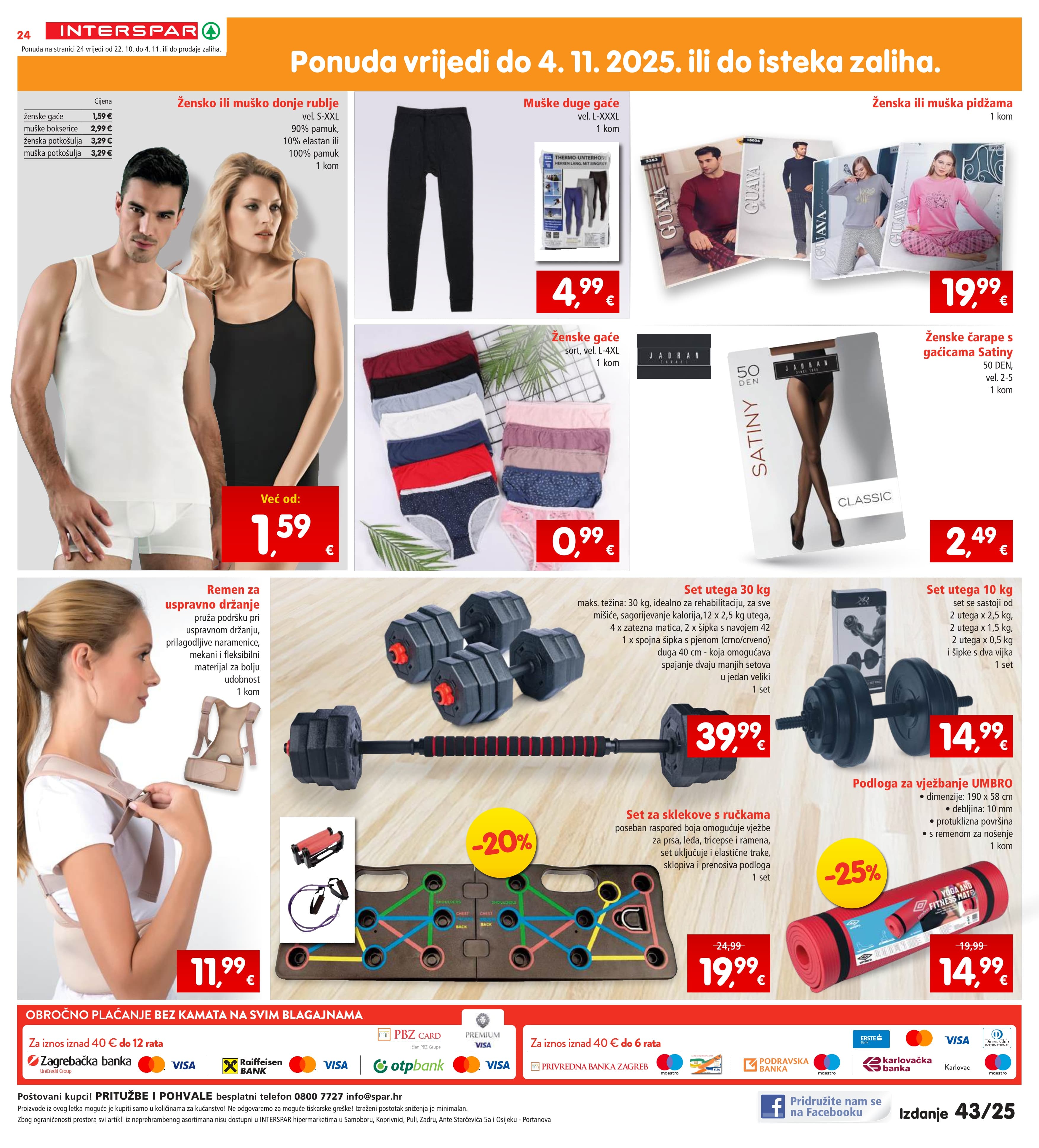 Stranica 26. Interspar kataloga - Akcije od 22.10. do 28.10.2025.