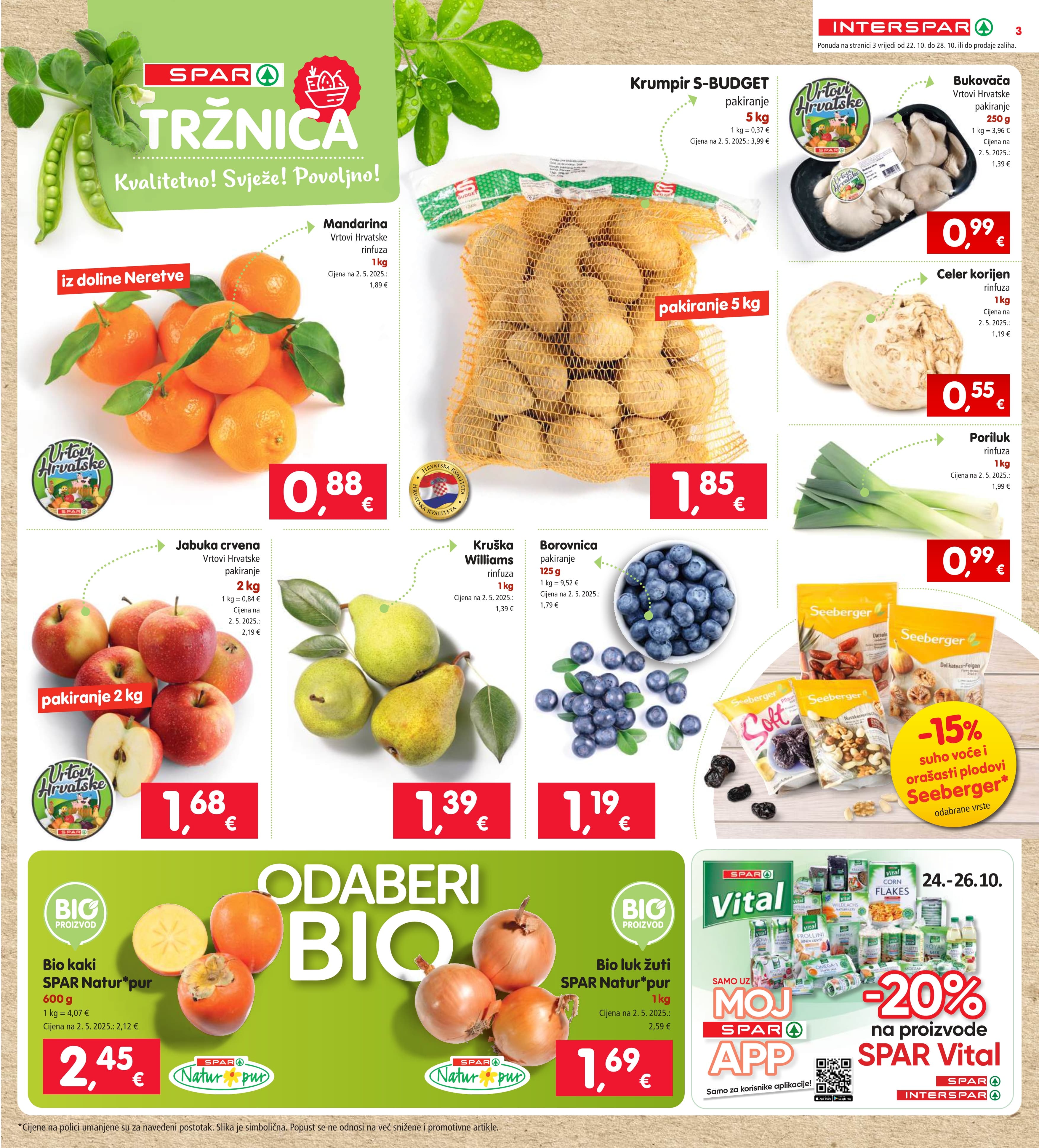 Stranica 3. Interspar kataloga - Akcije od 22.10. do 28.10.2025.