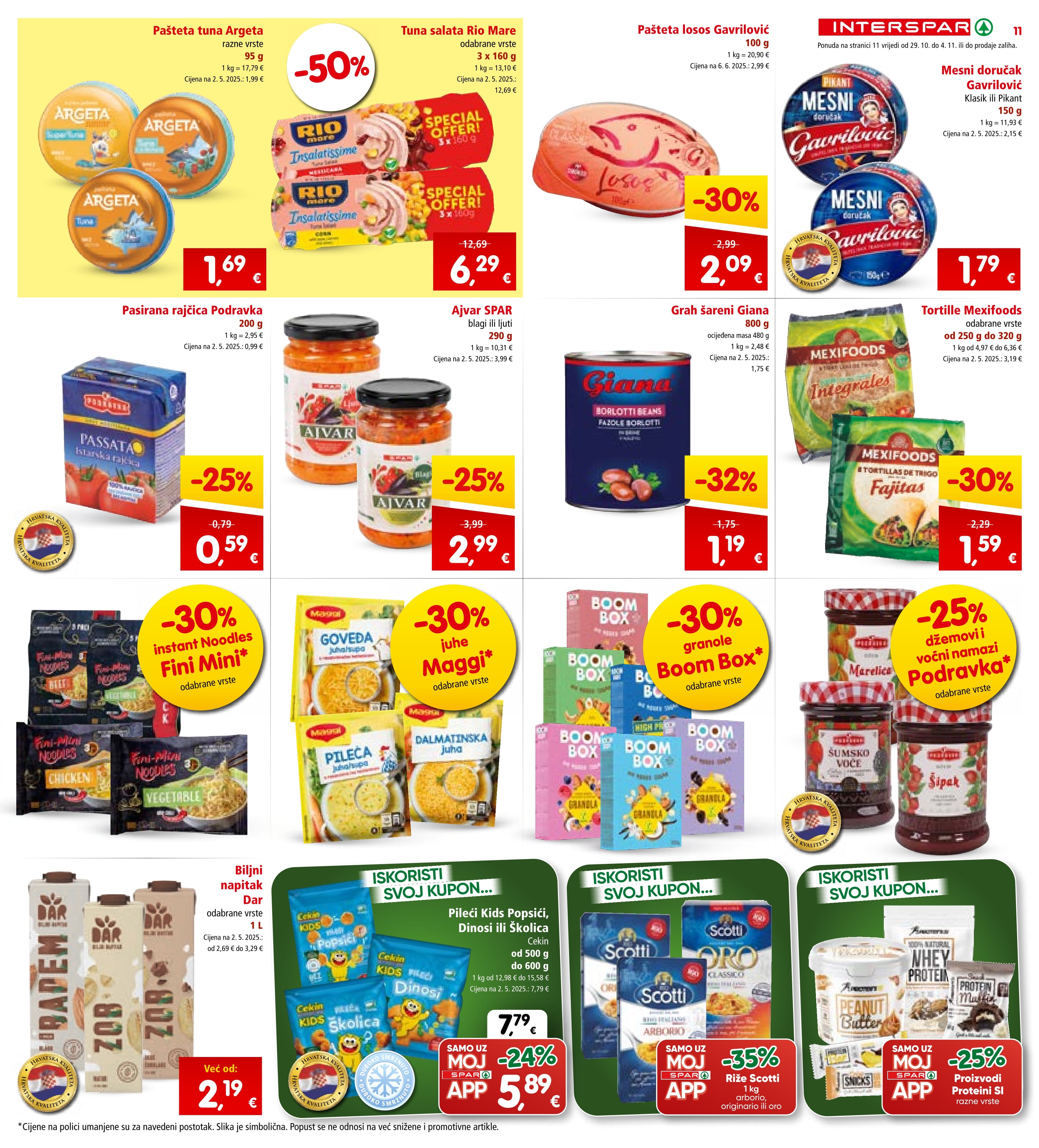 Stranica 11. Interspar kataloga - Akcije od 29.10. do 04.11.2025.