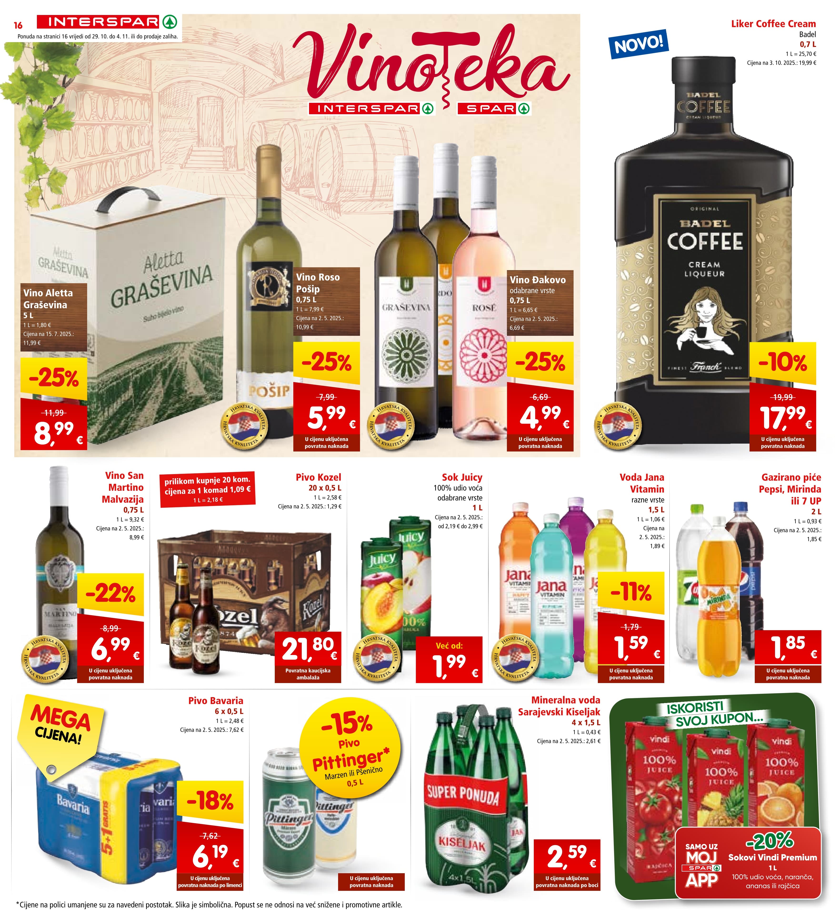 Stranica 16. Interspar kataloga - Akcije od 29.10. do 04.11.2025.