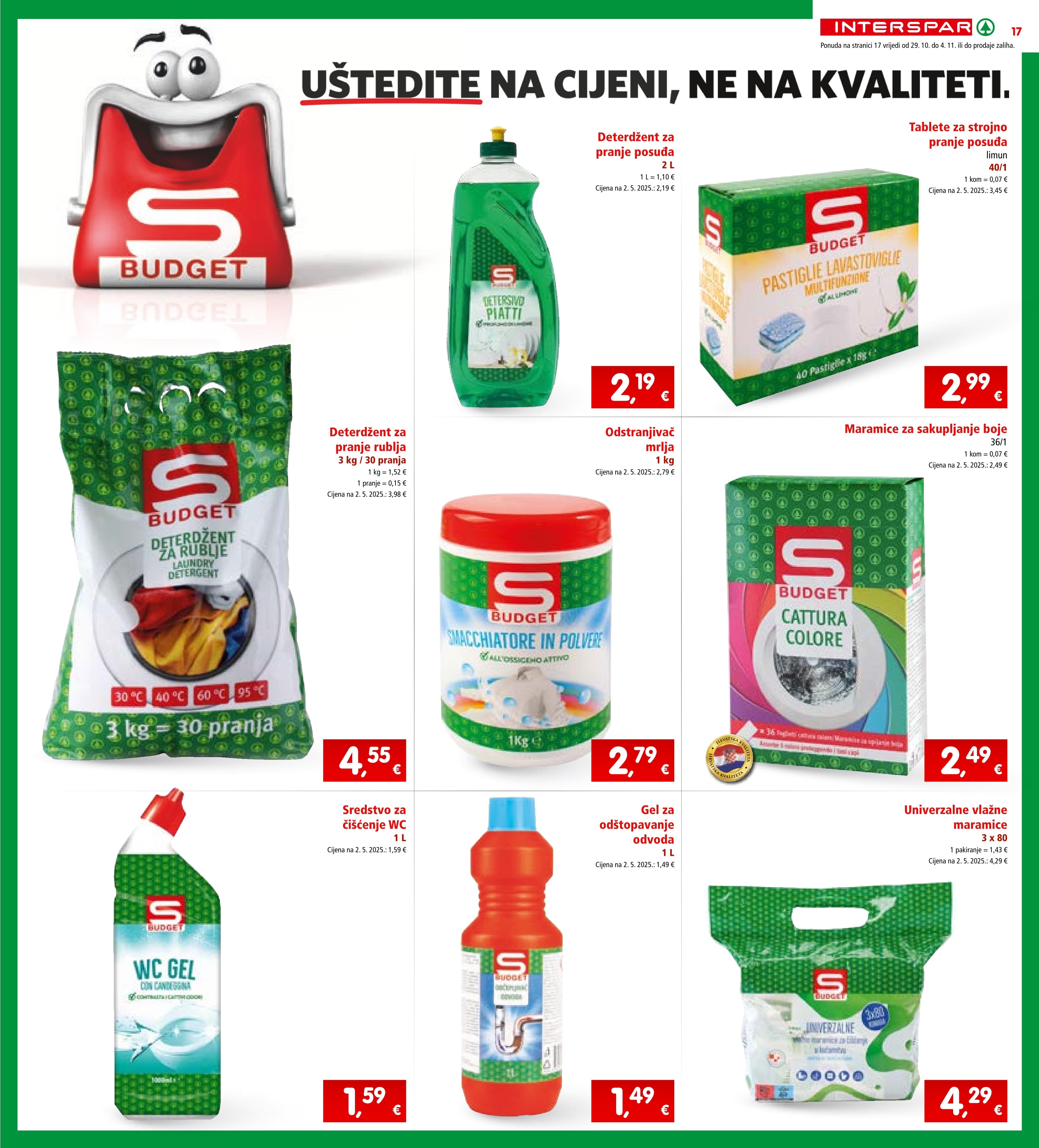 Stranica 17. Interspar kataloga - Akcije od 29.10. do 04.11.2025.