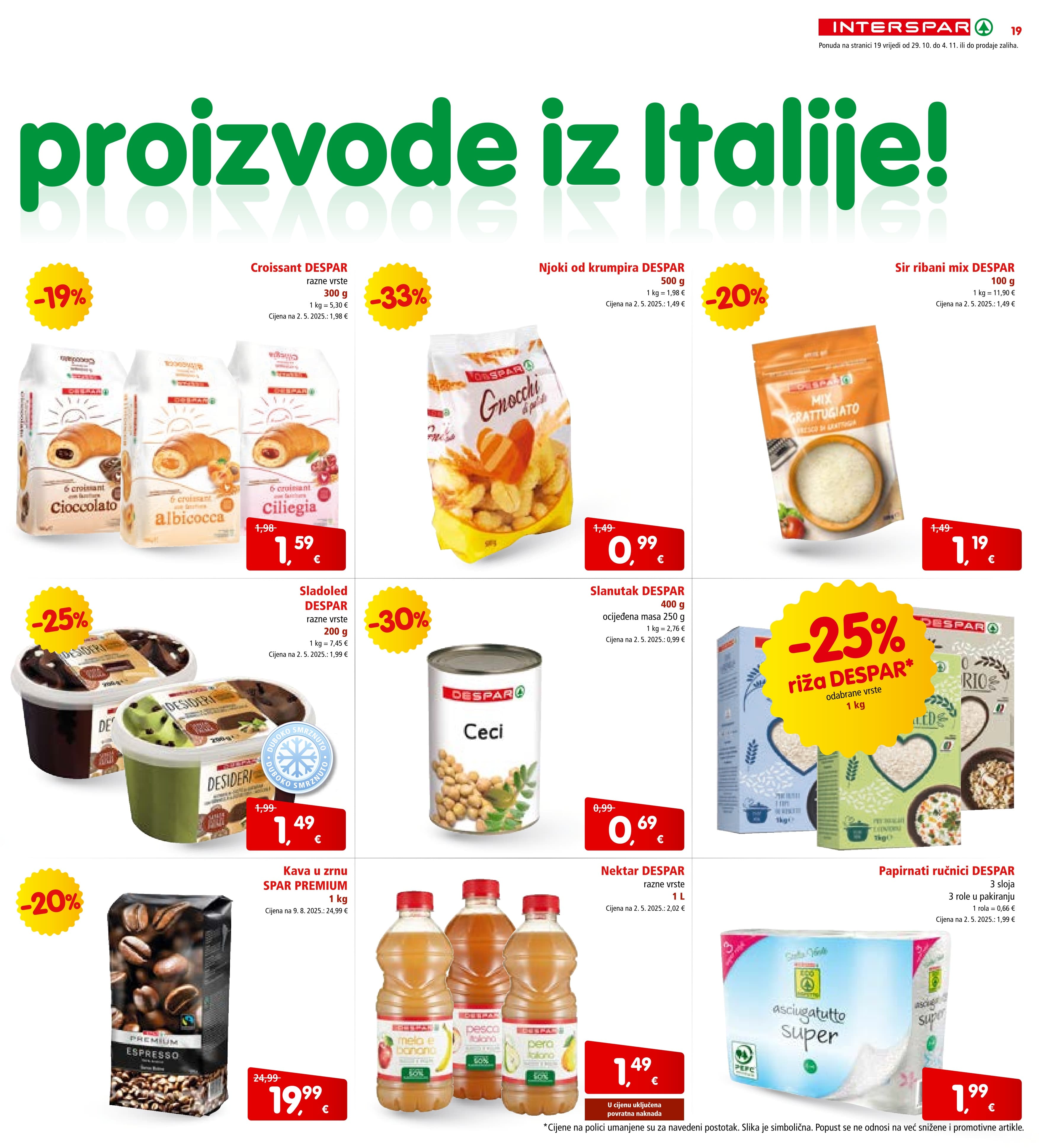 Stranica 19. Interspar kataloga - Akcije od 29.10. do 04.11.2025.