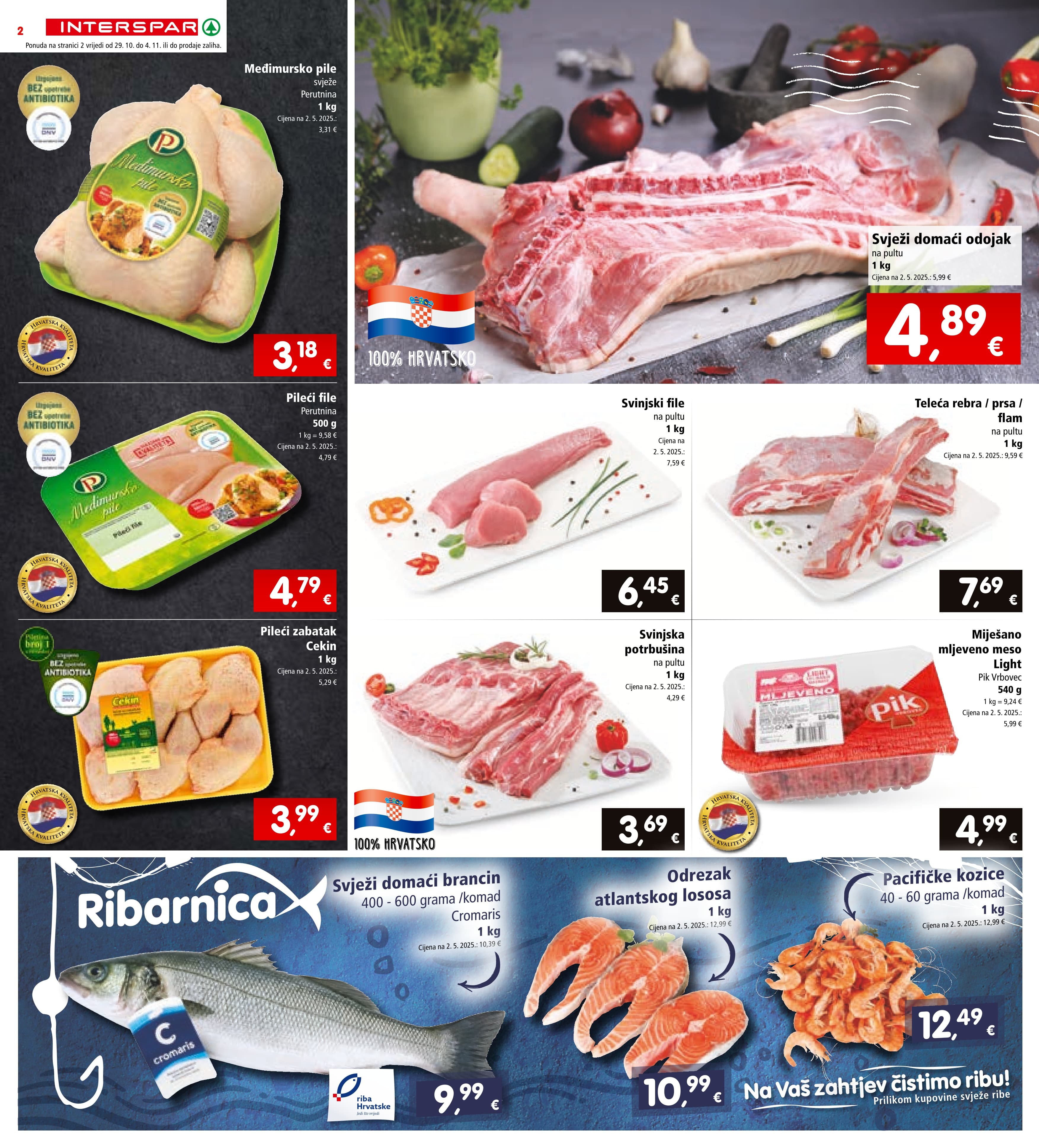 Stranica 2. Interspar kataloga - Akcije od 29.10. do 04.11.2025.