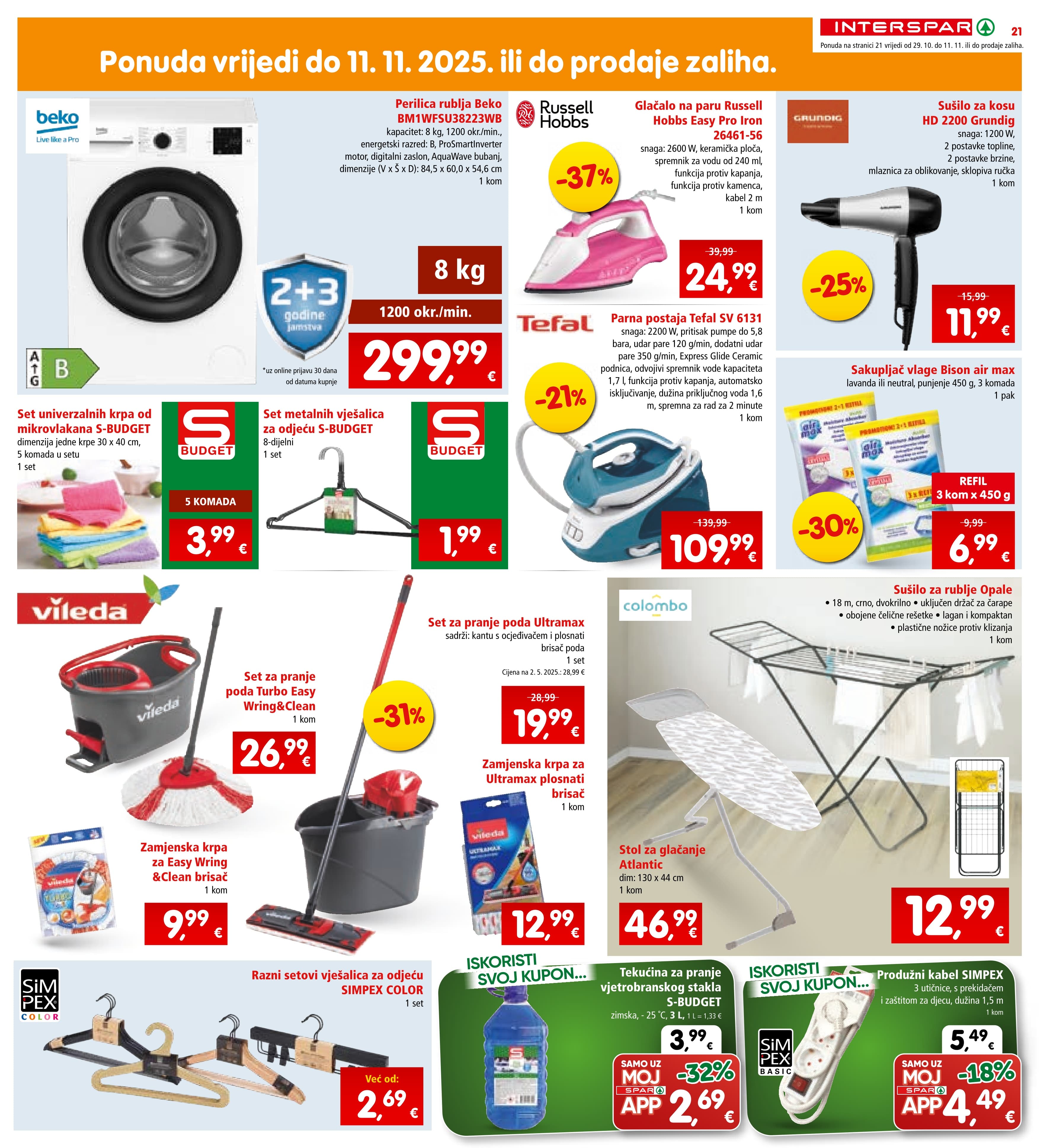 Stranica 21. Interspar kataloga - Akcije od 29.10. do 04.11.2025.