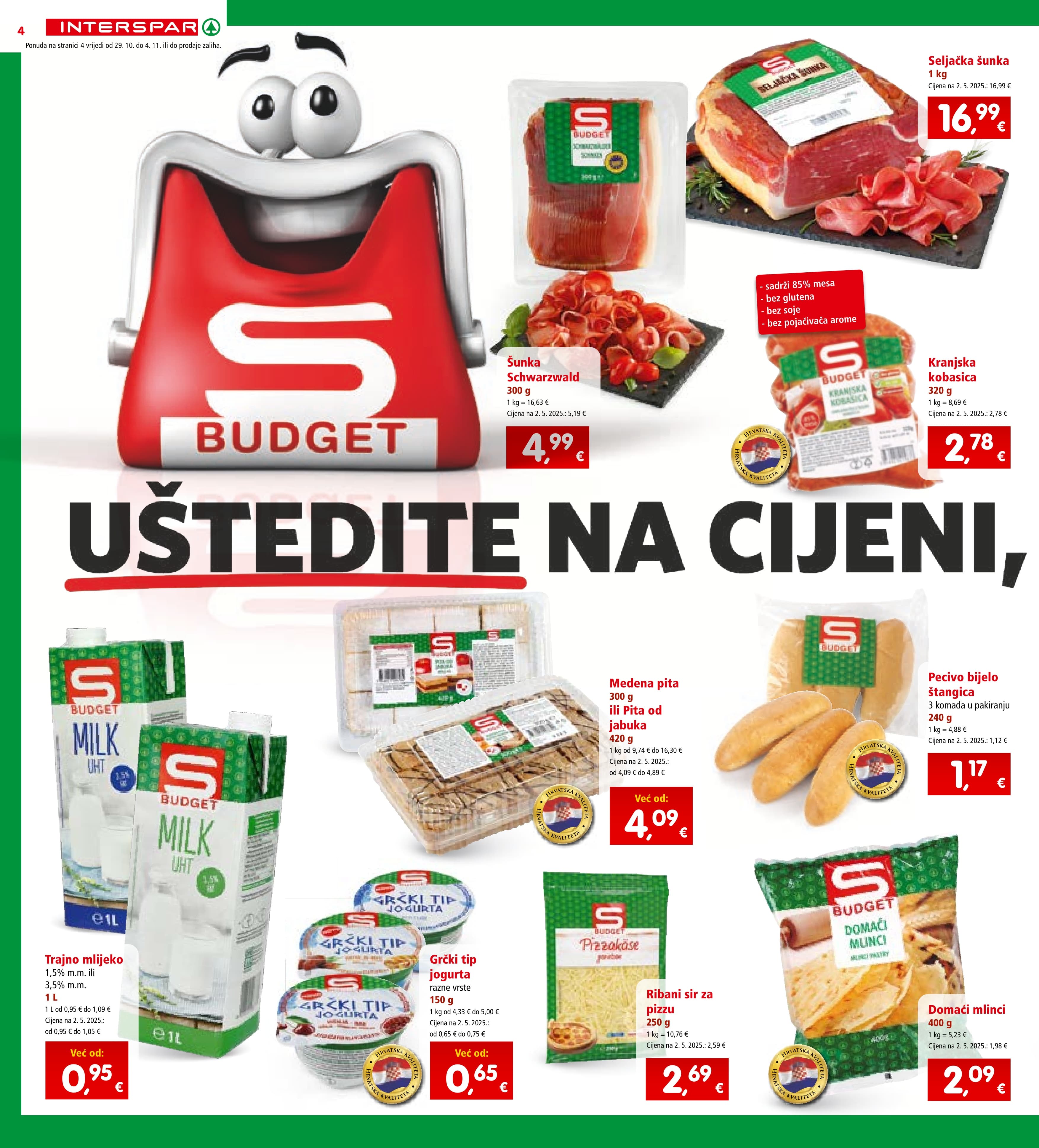 Stranica 4. Interspar kataloga - Akcije od 29.10. do 04.11.2025.