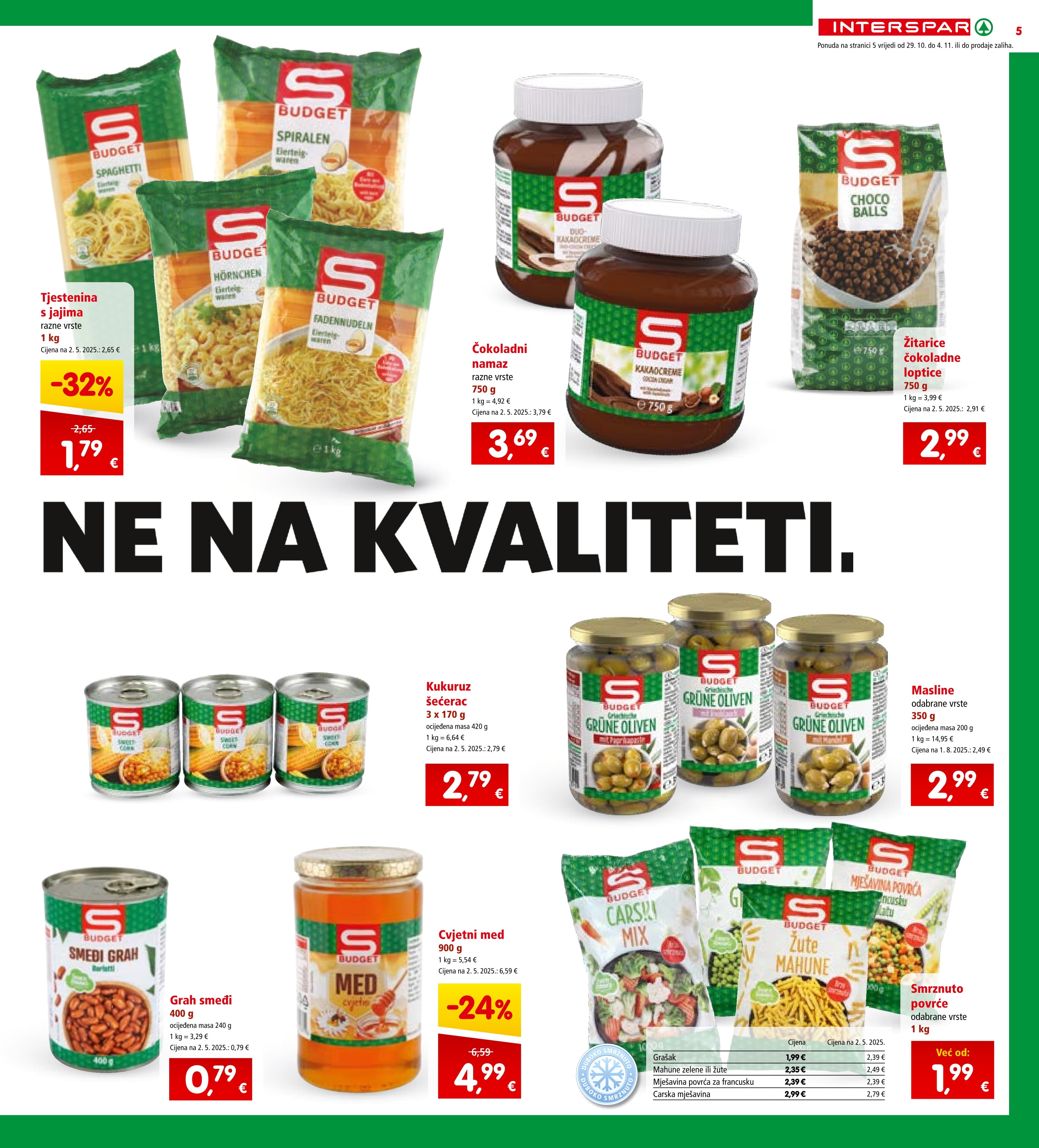 Stranica 5. Interspar kataloga - Akcije od 29.10. do 04.11.2025.