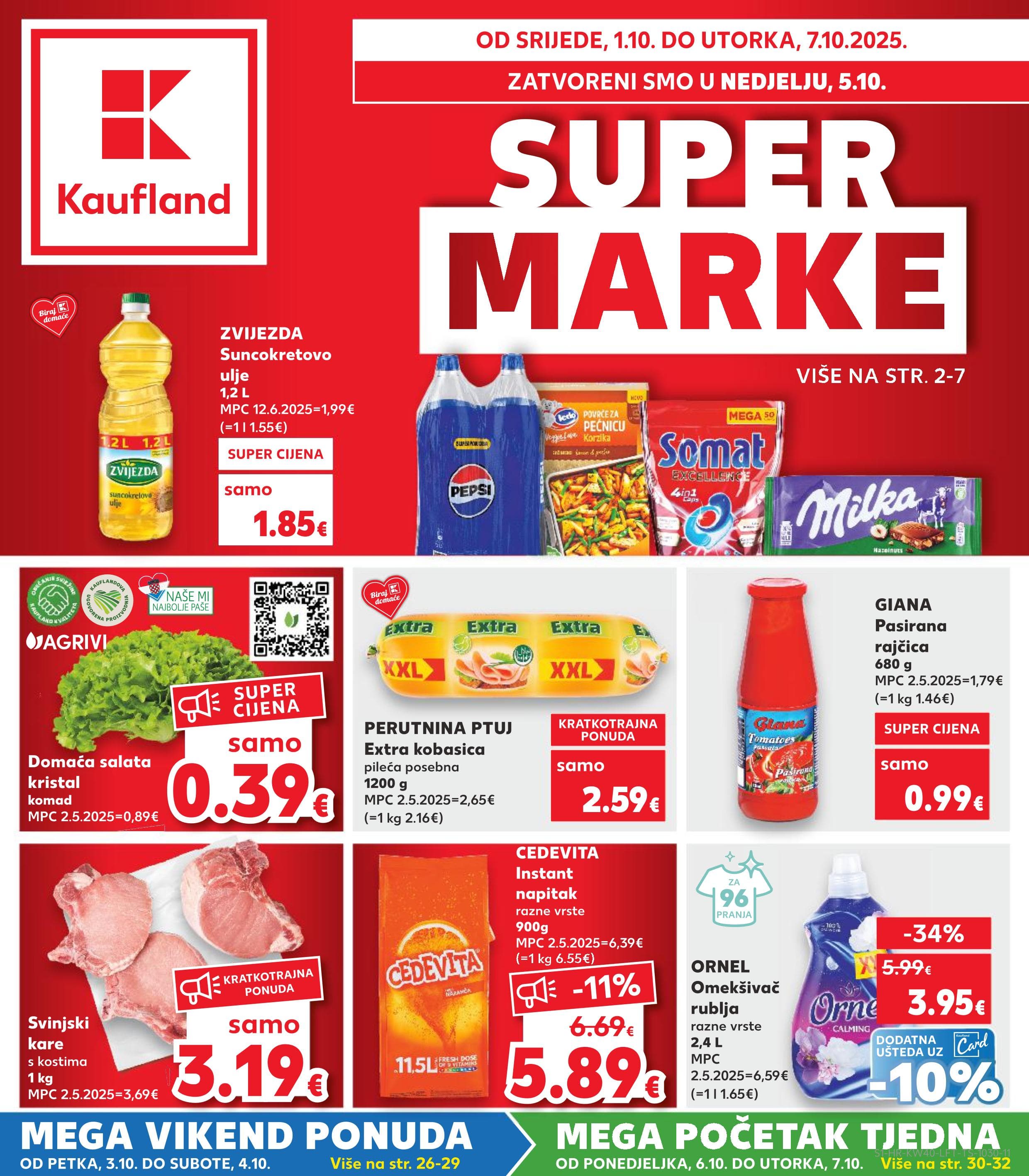 Stranica 1. Kaufland kataloga - Akcije od 01.10. do 07.10.2025.