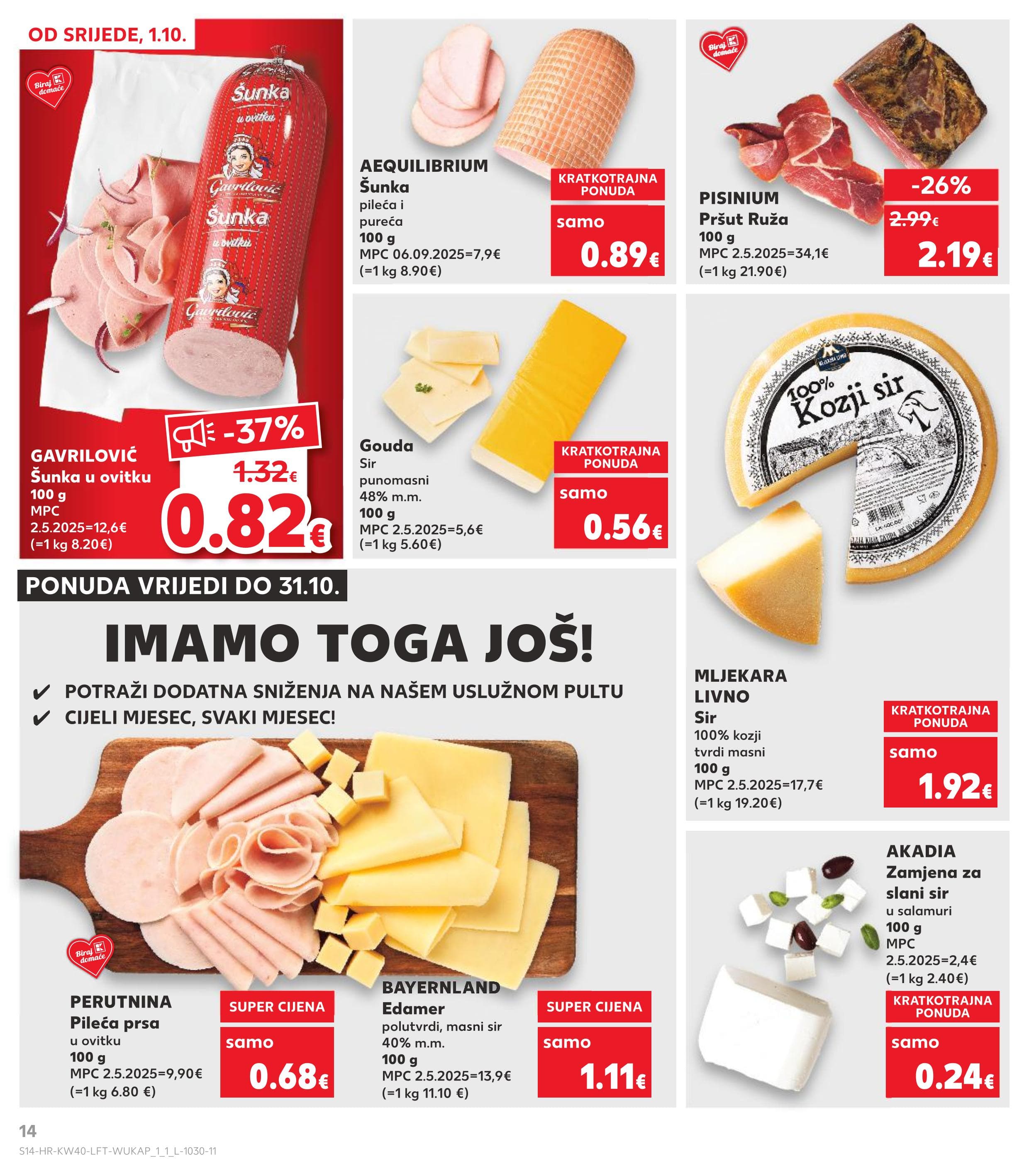 Stranica 14. Kaufland kataloga - Akcije od 01.10. do 07.10.2025.