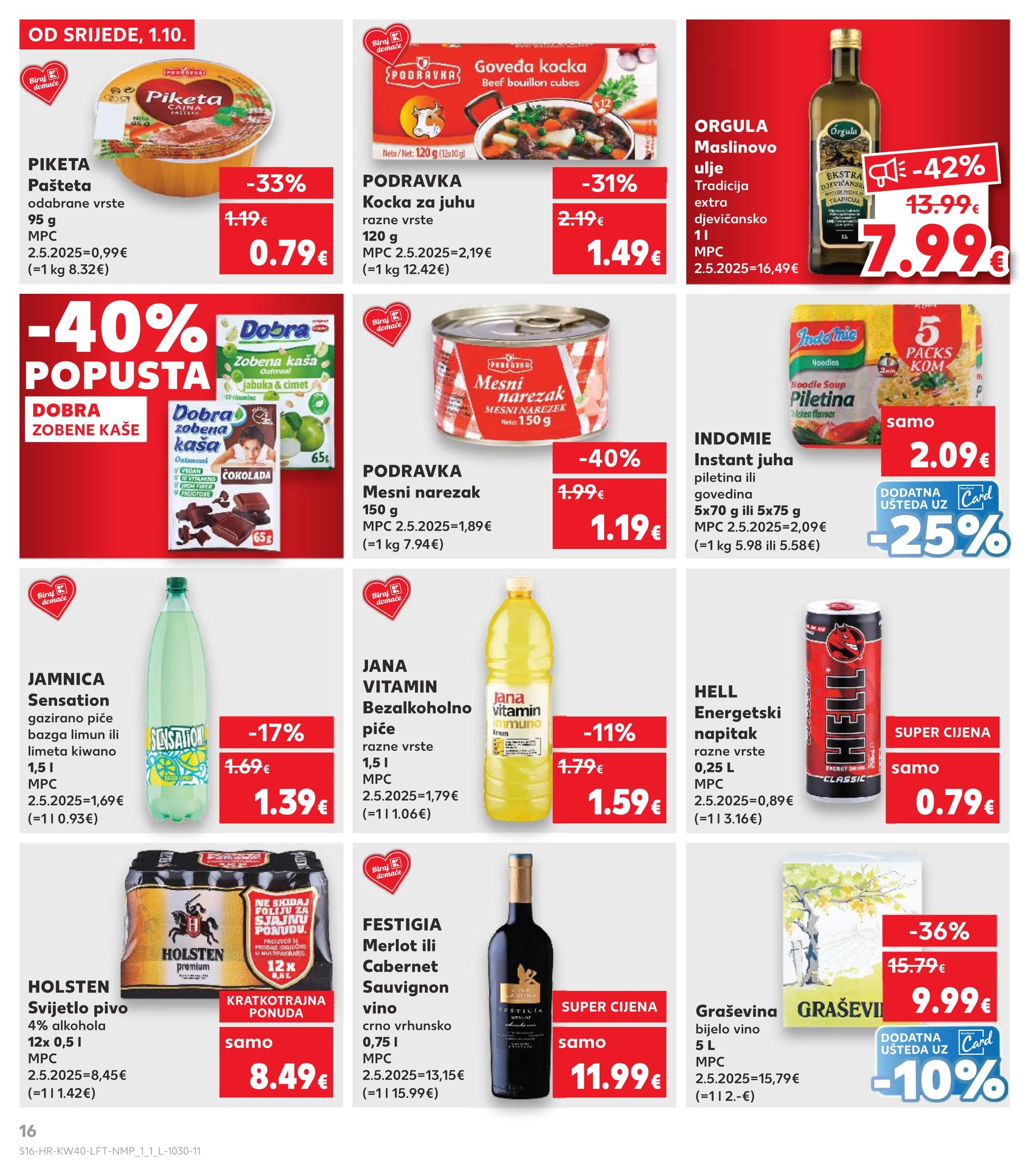 Stranica 16. Kaufland kataloga - Akcije od 01.10. do 07.10.2025.
