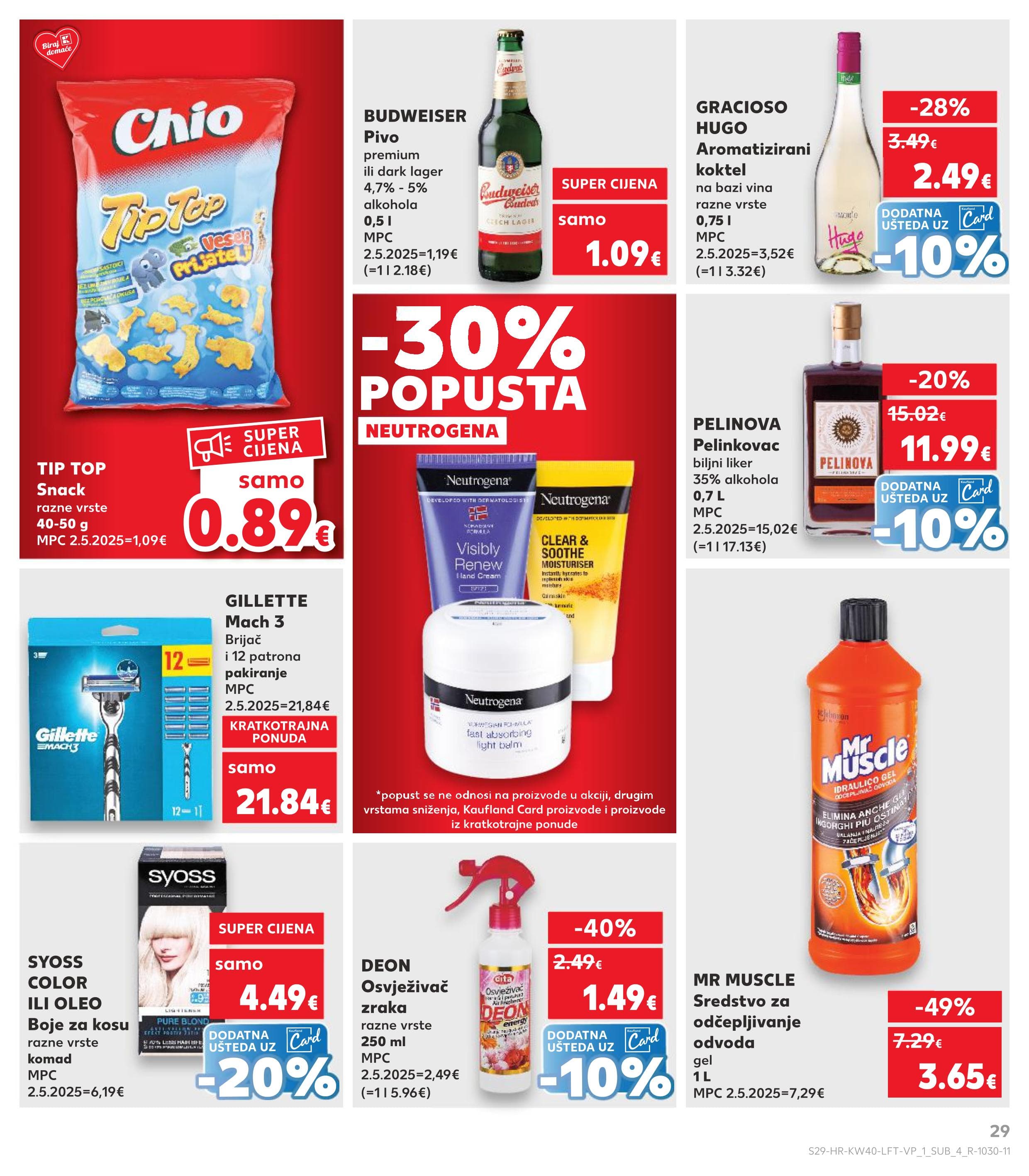 Stranica 29. Kaufland kataloga - Akcije od 01.10. do 07.10.2025.
