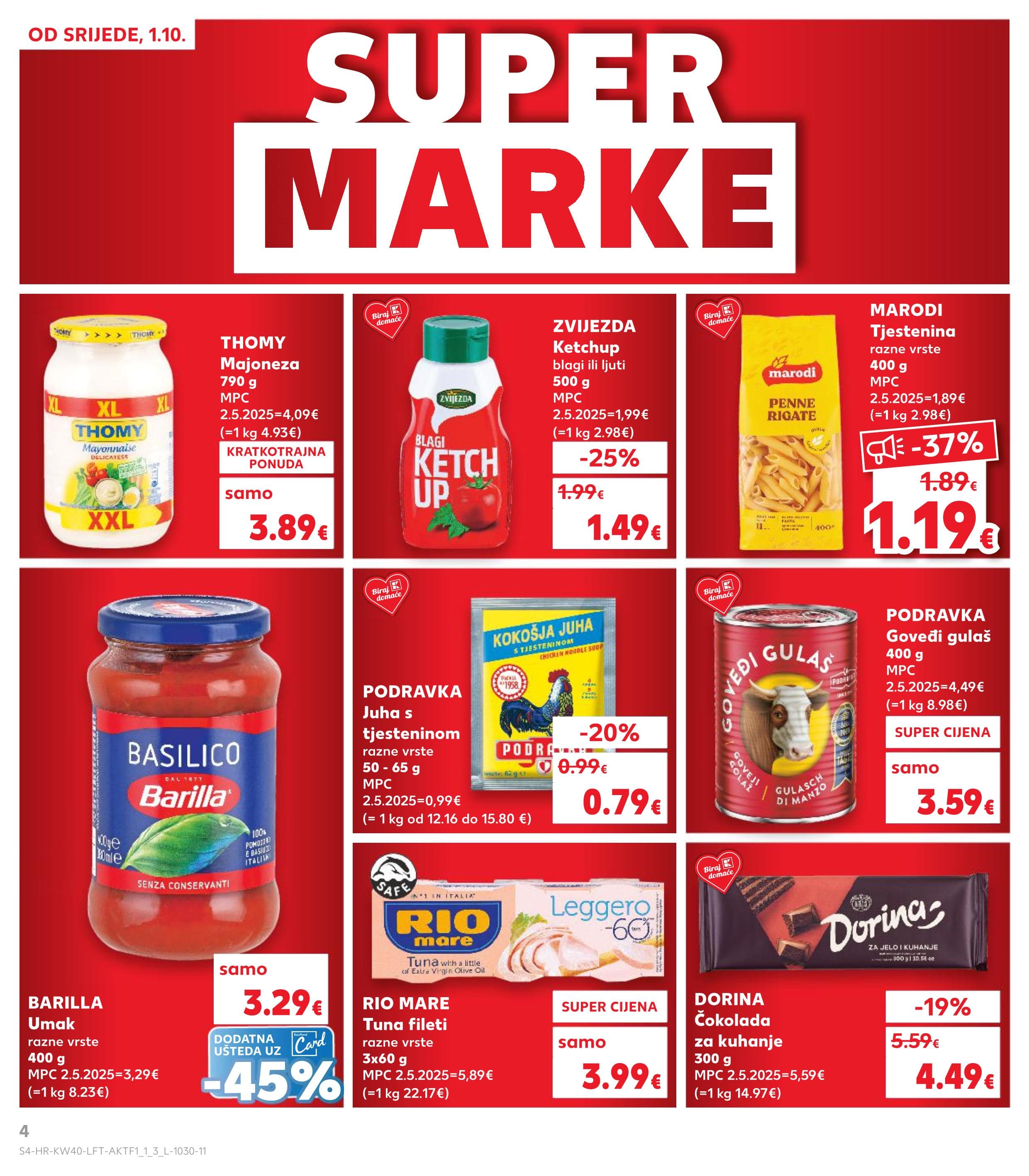 Stranica 4. Kaufland kataloga - Akcije od 01.10. do 07.10.2025.