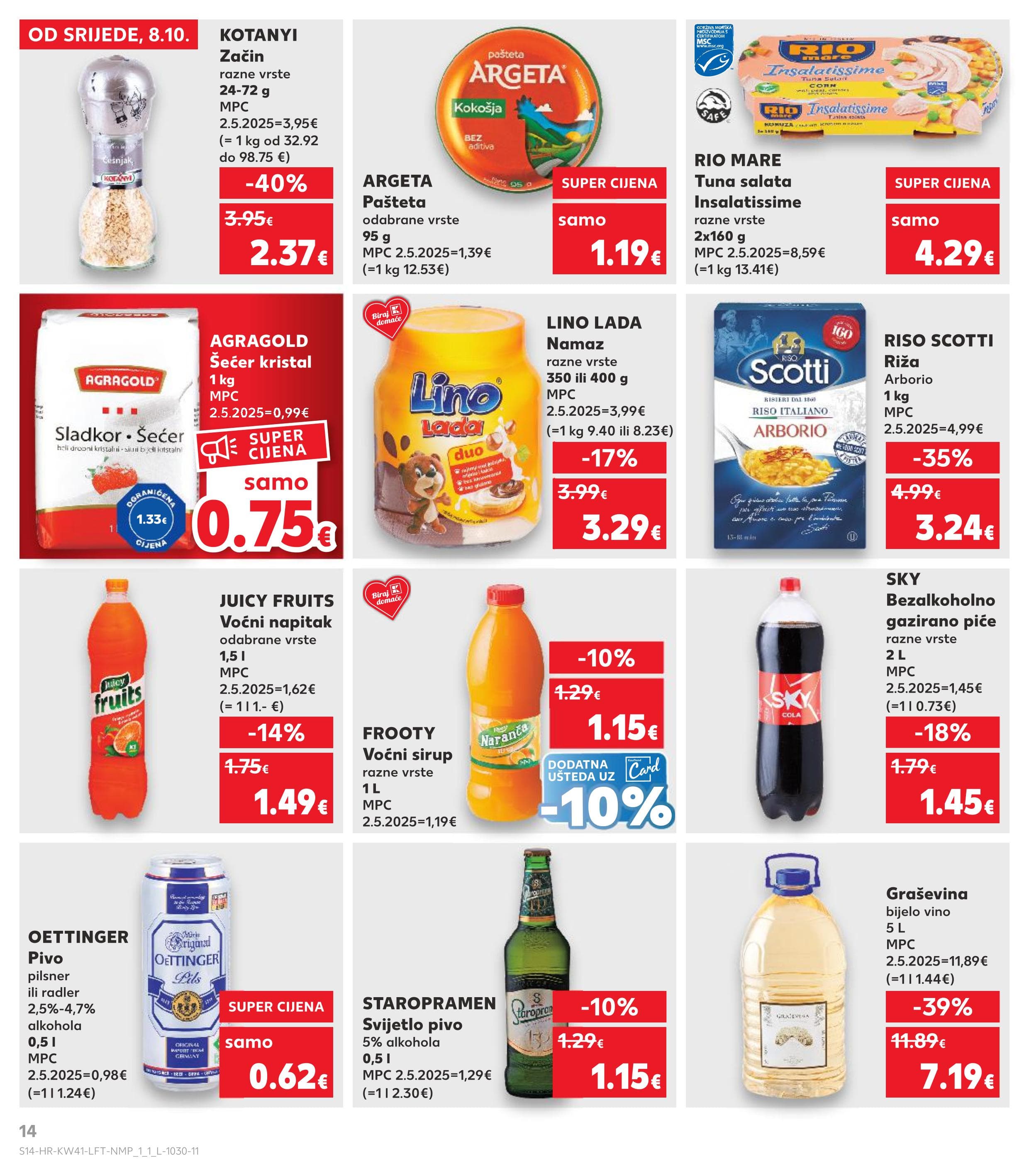 Stranica 14. Kaufland kataloga - Akcije od 08.10. do 14.10.2025.