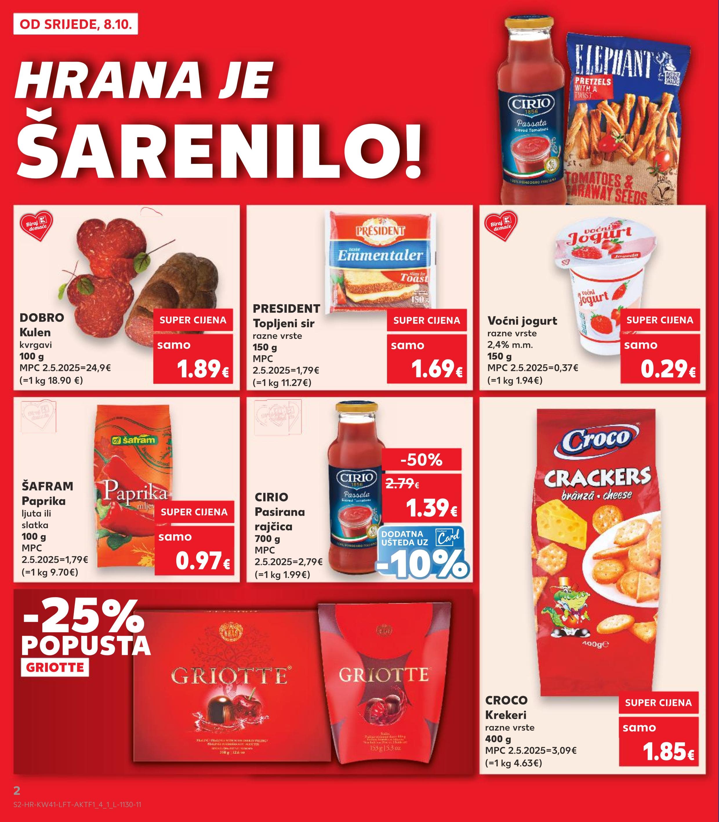 Stranica 2. Kaufland kataloga - Akcije od 08.10. do 14.10.2025.