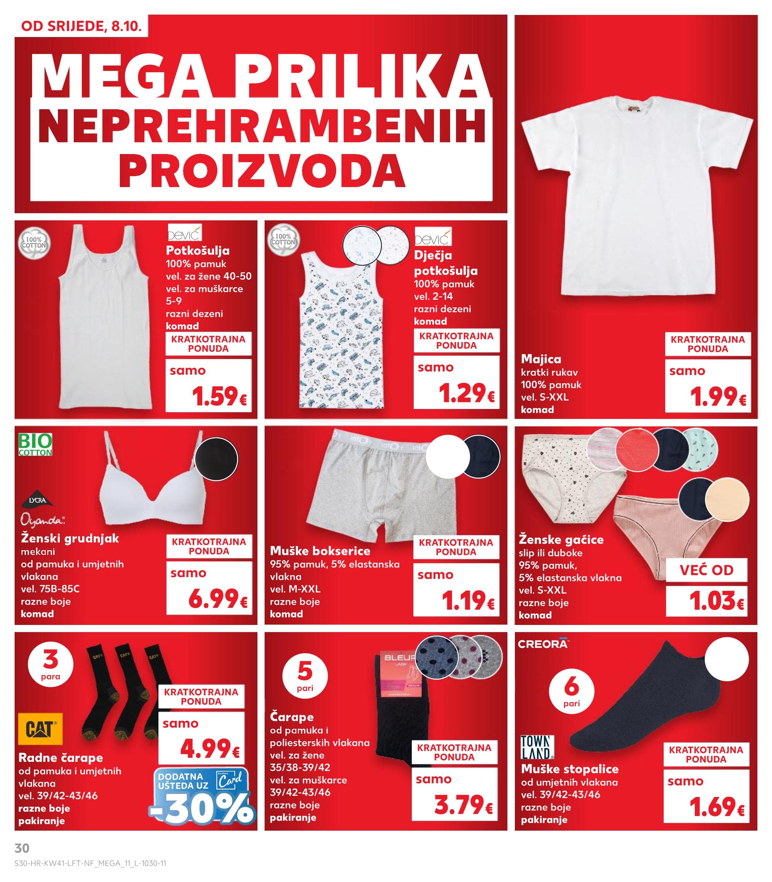 Stranica 30. Kaufland kataloga - Akcije od 08.10. do 14.10.2025.