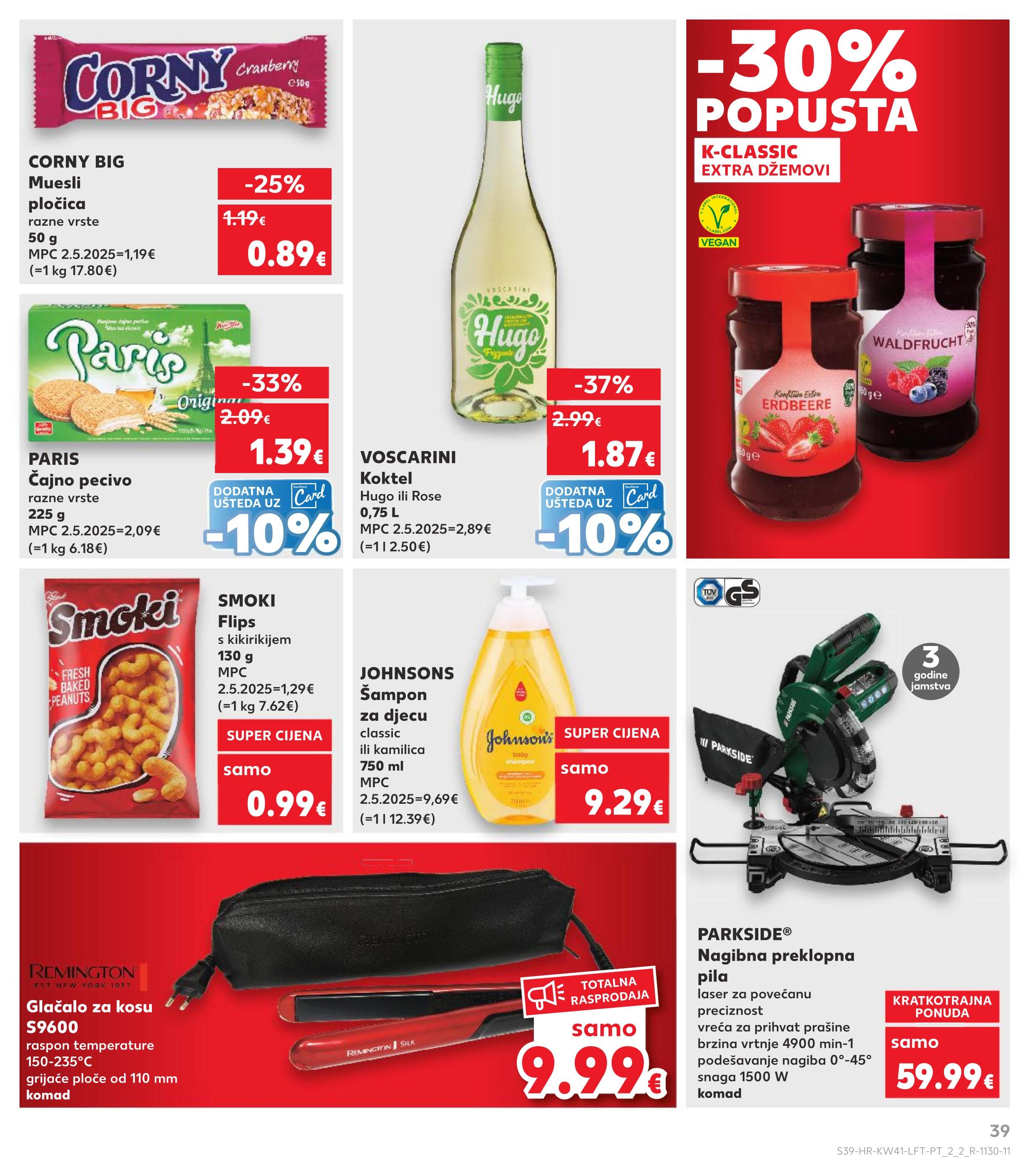 Stranica 39. Kaufland kataloga - Akcije od 08.10. do 14.10.2025.