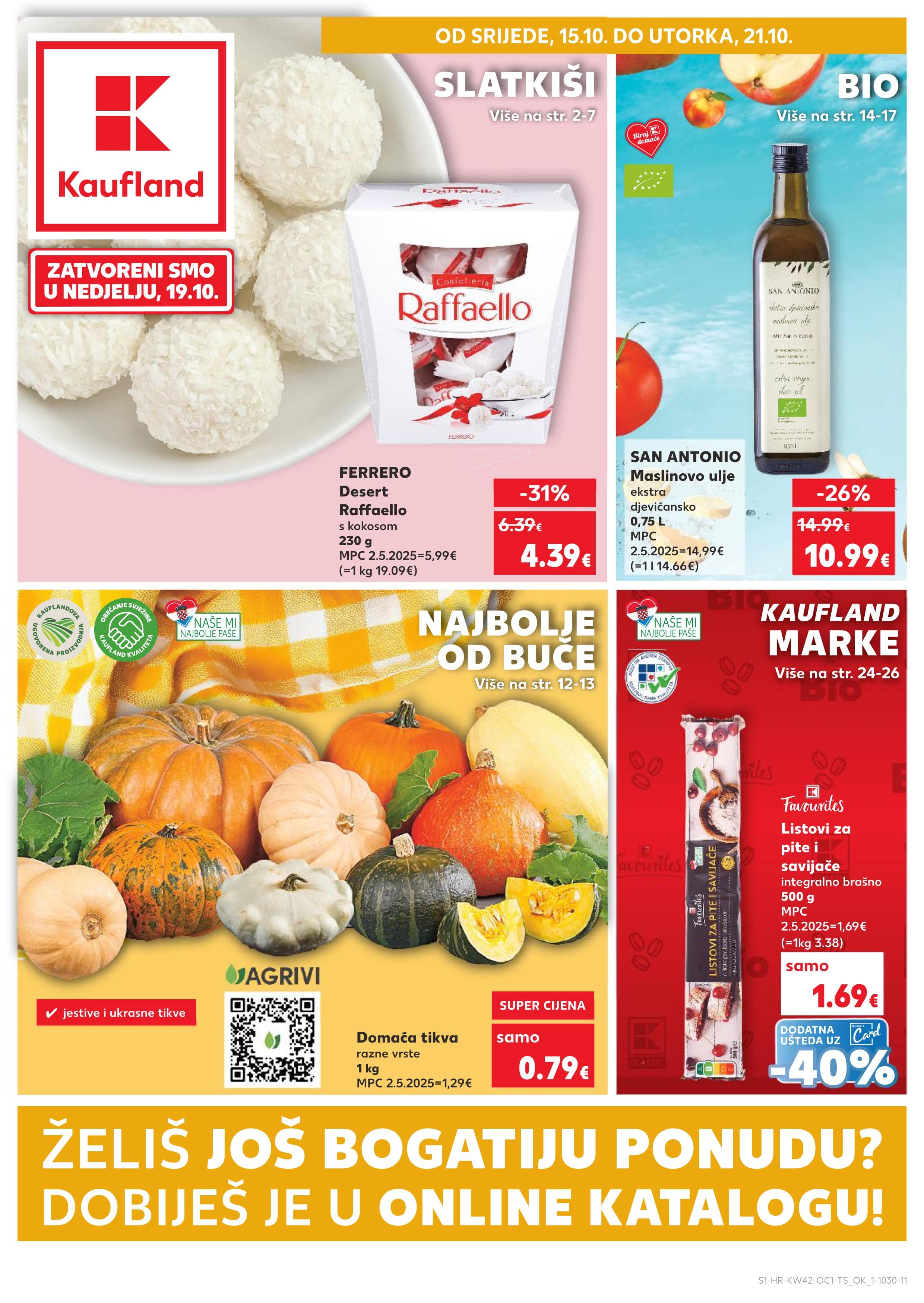 Stranica 1. Kaufland kataloga - Akcije od 15.10. do 21.10.2025.