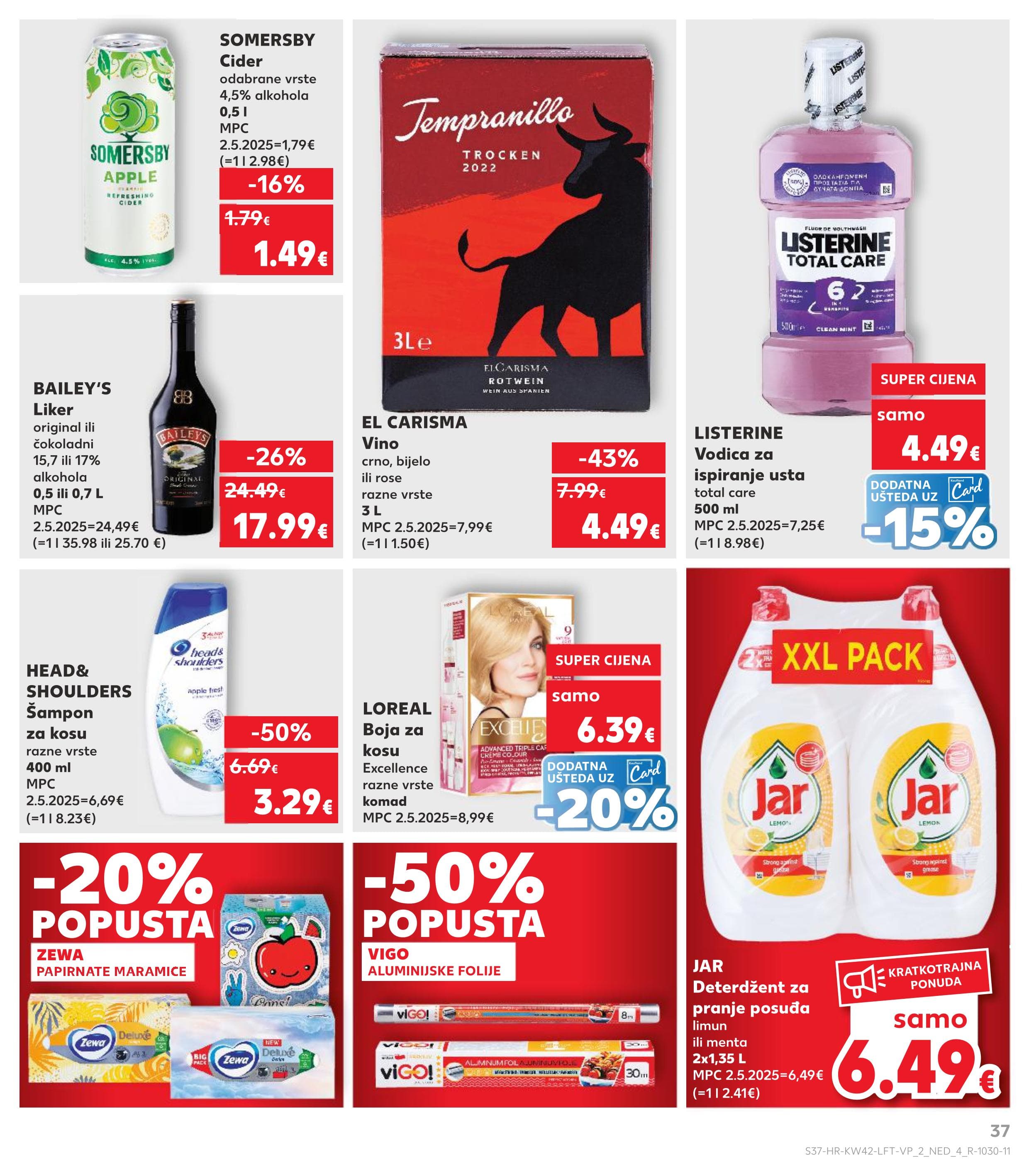 Stranica 37. Kaufland kataloga - Akcije od 15.10. do 21.10.2025.