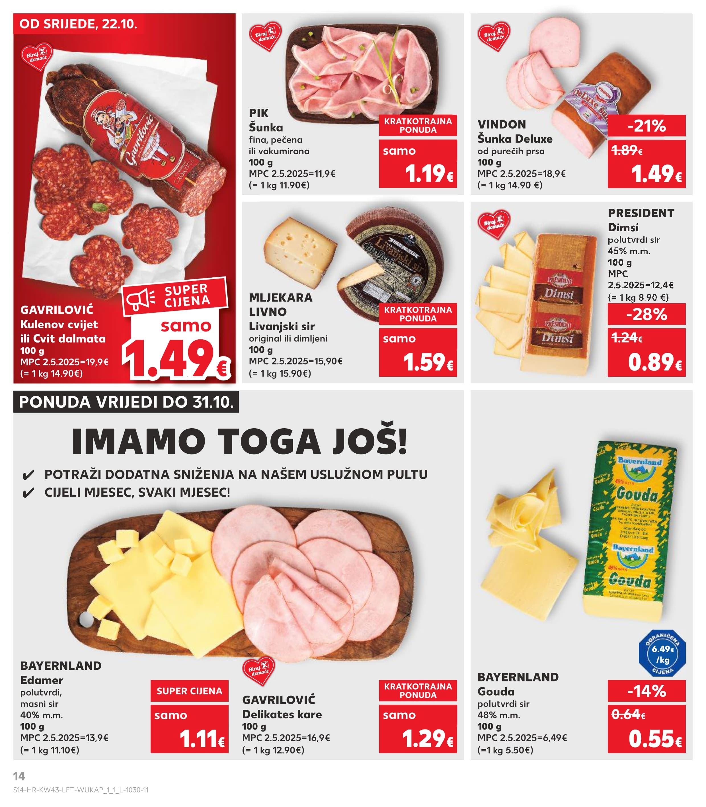 Stranica 14. Kaufland kataloga - Akcije od 22.10. do 28.10.2025.