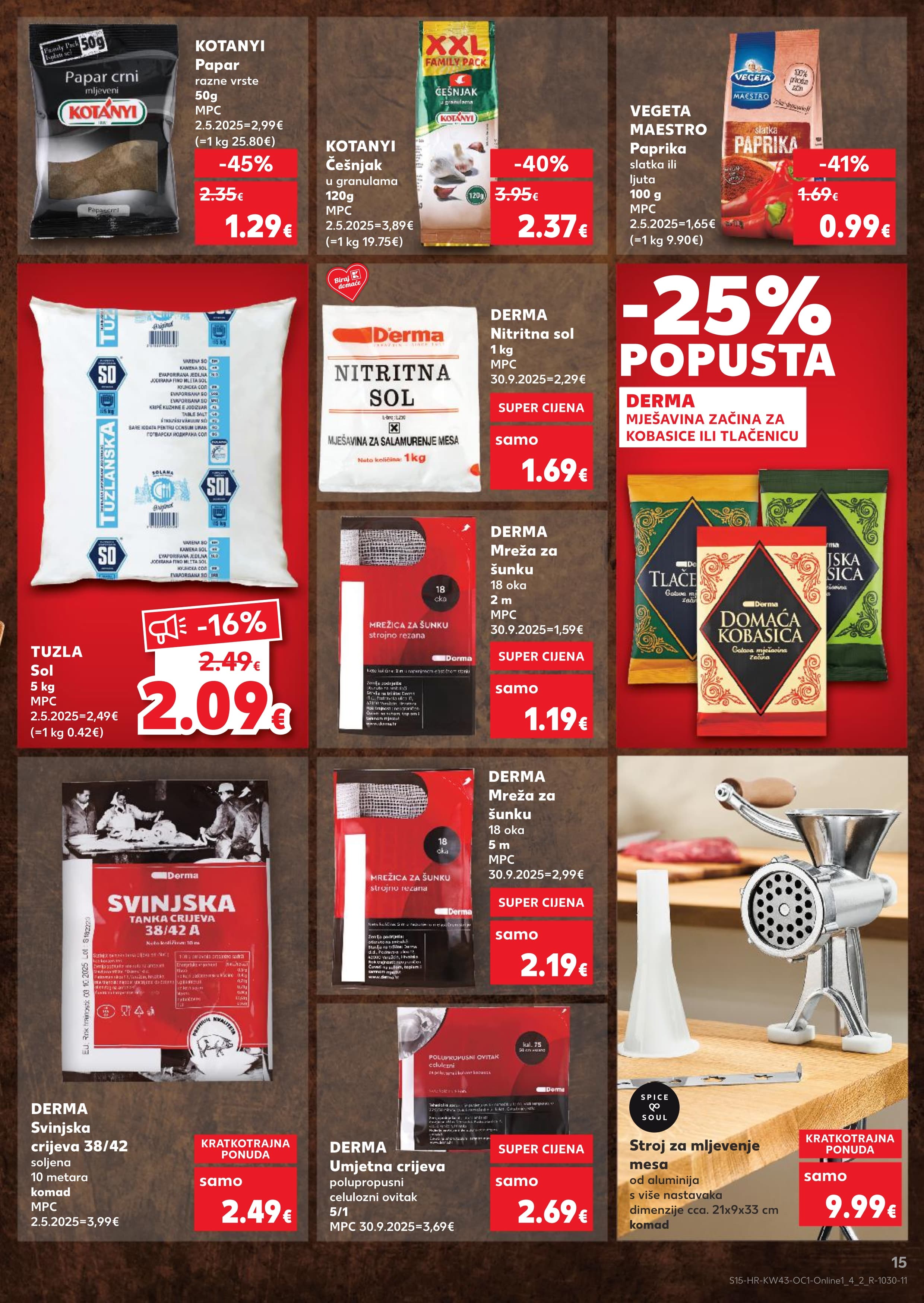 Stranica 15. Kaufland kataloga - Akcije od 22.10. do 28.10.2025.
