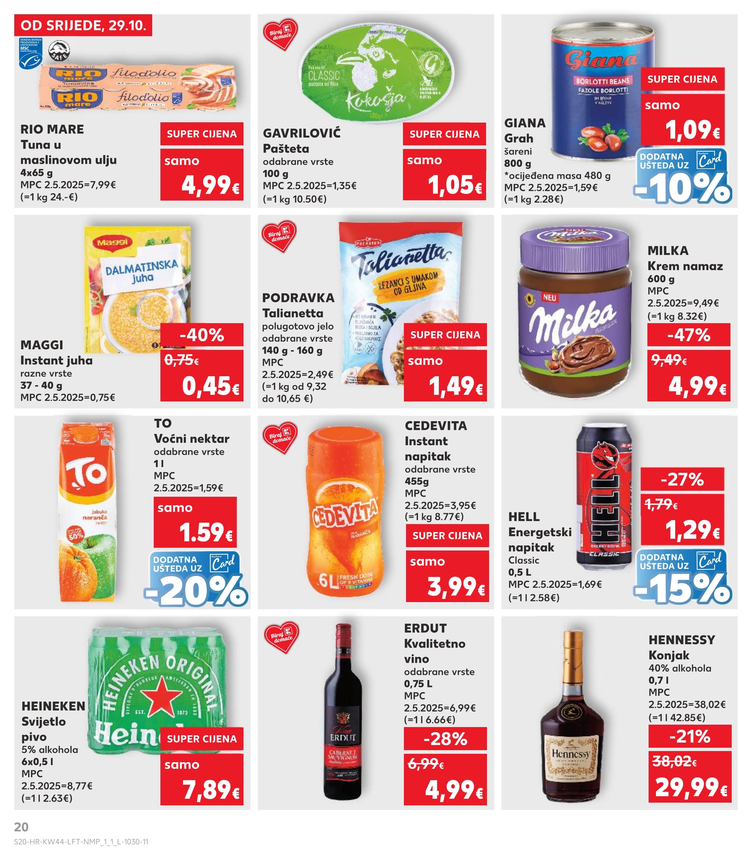 Stranica 20. Kaufland kataloga - Akcije od 29.10. do 04.11.2025.