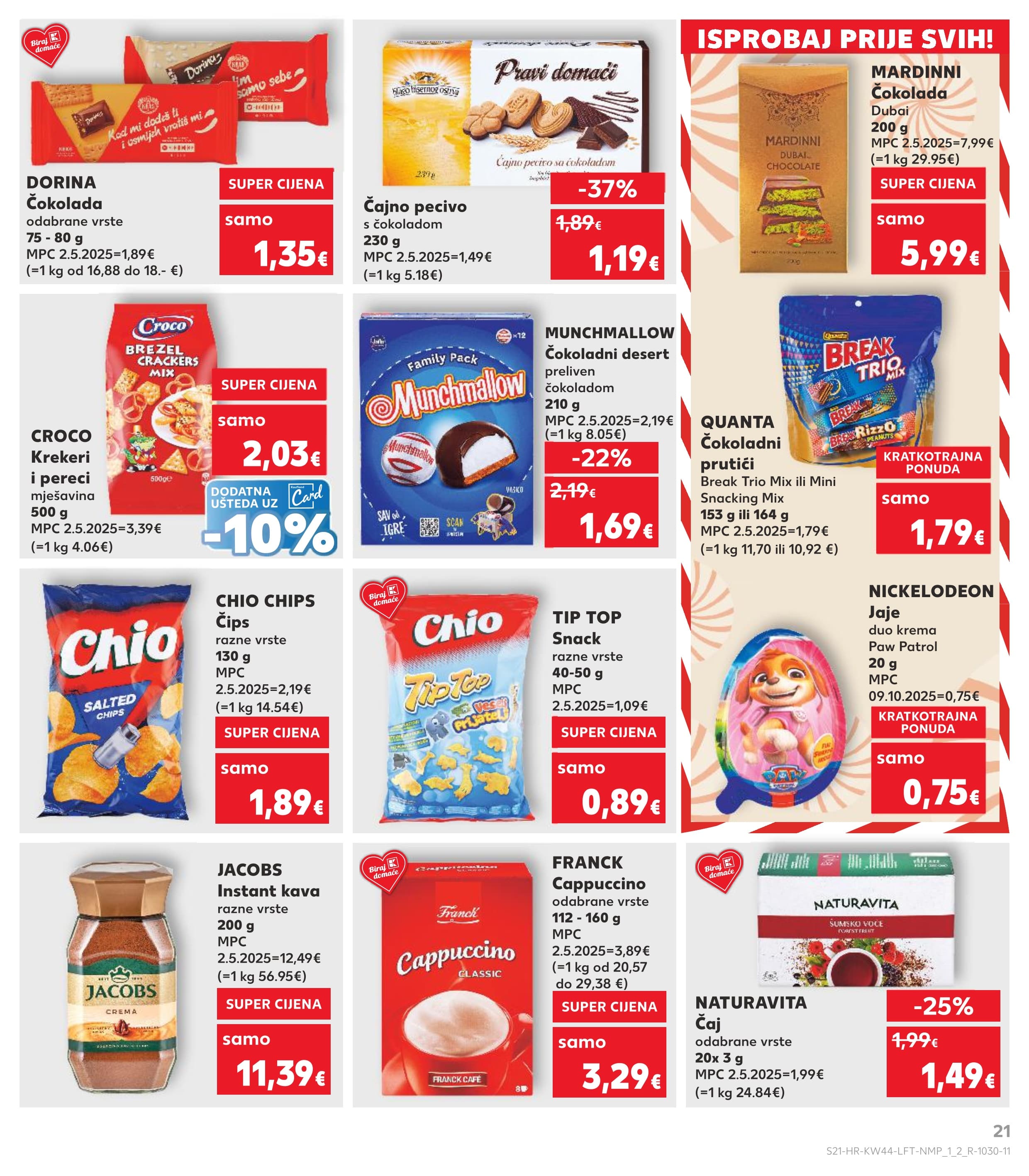 Stranica 21. Kaufland kataloga - Akcije od 29.10. do 04.11.2025.