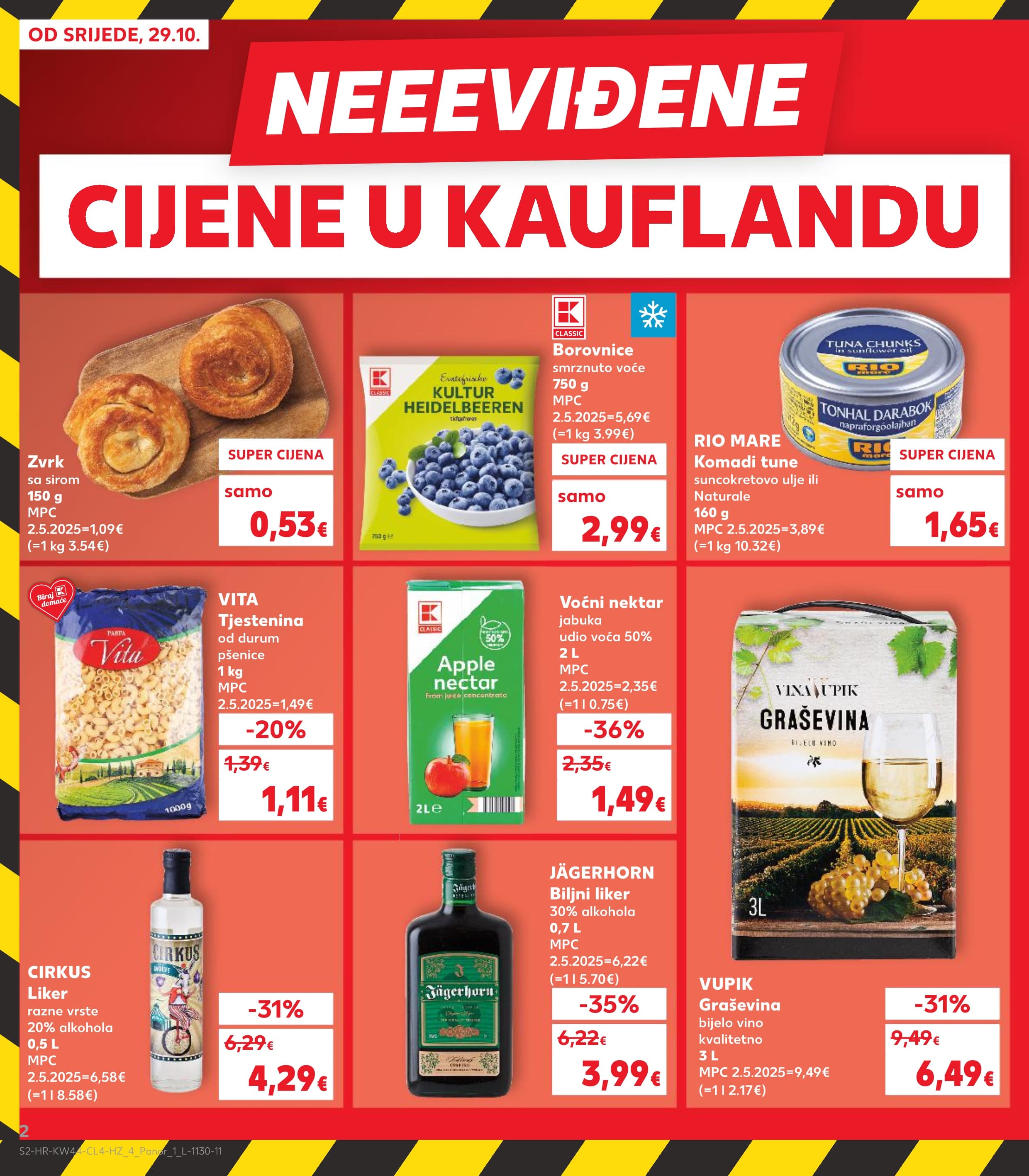 Stranica 2. Kaufland kataloga - Akcije od 29.10. do 04.11.2025.
