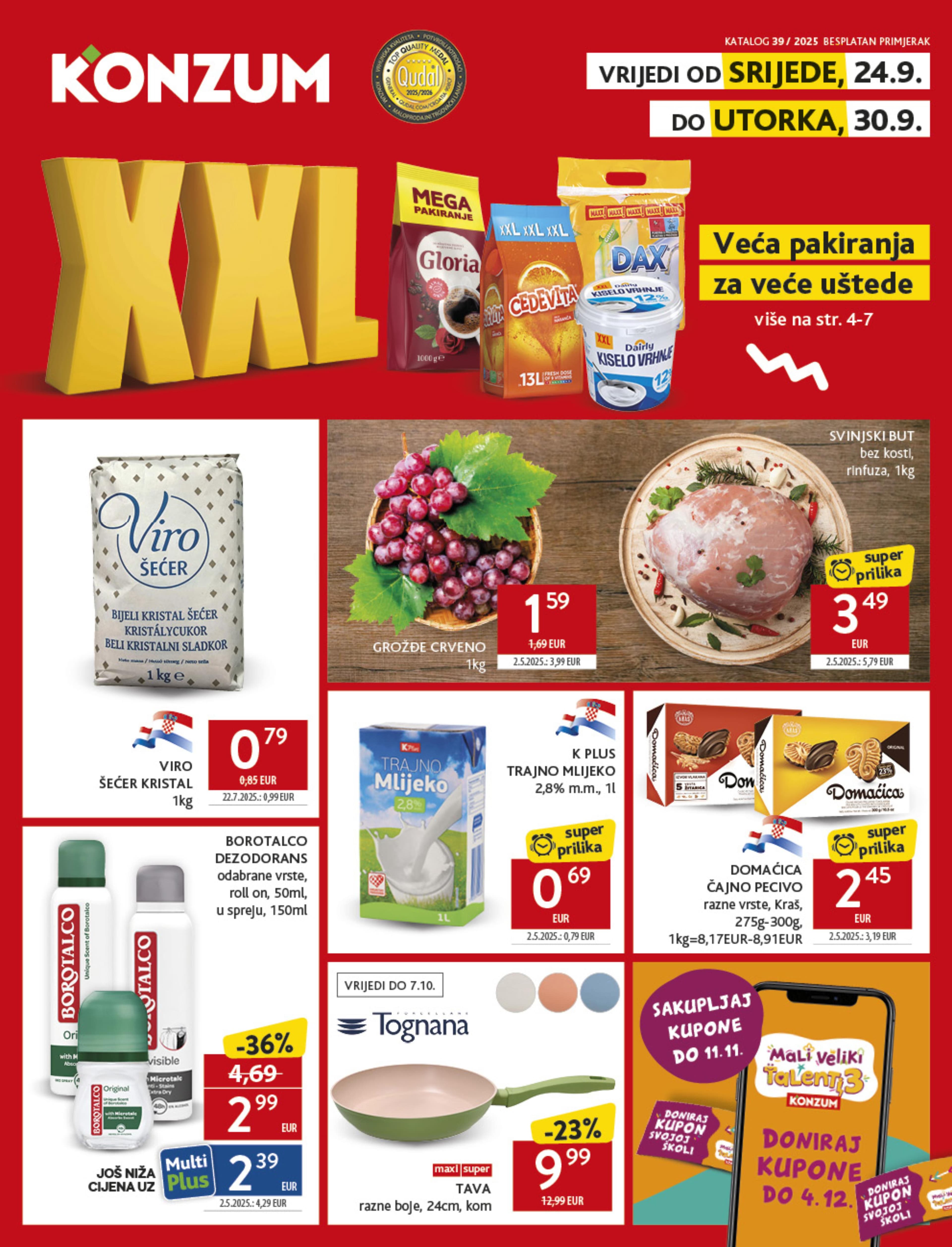 Stranica 1. Konzum kataloga - Akcije od 24.09. do 30.09.2025.