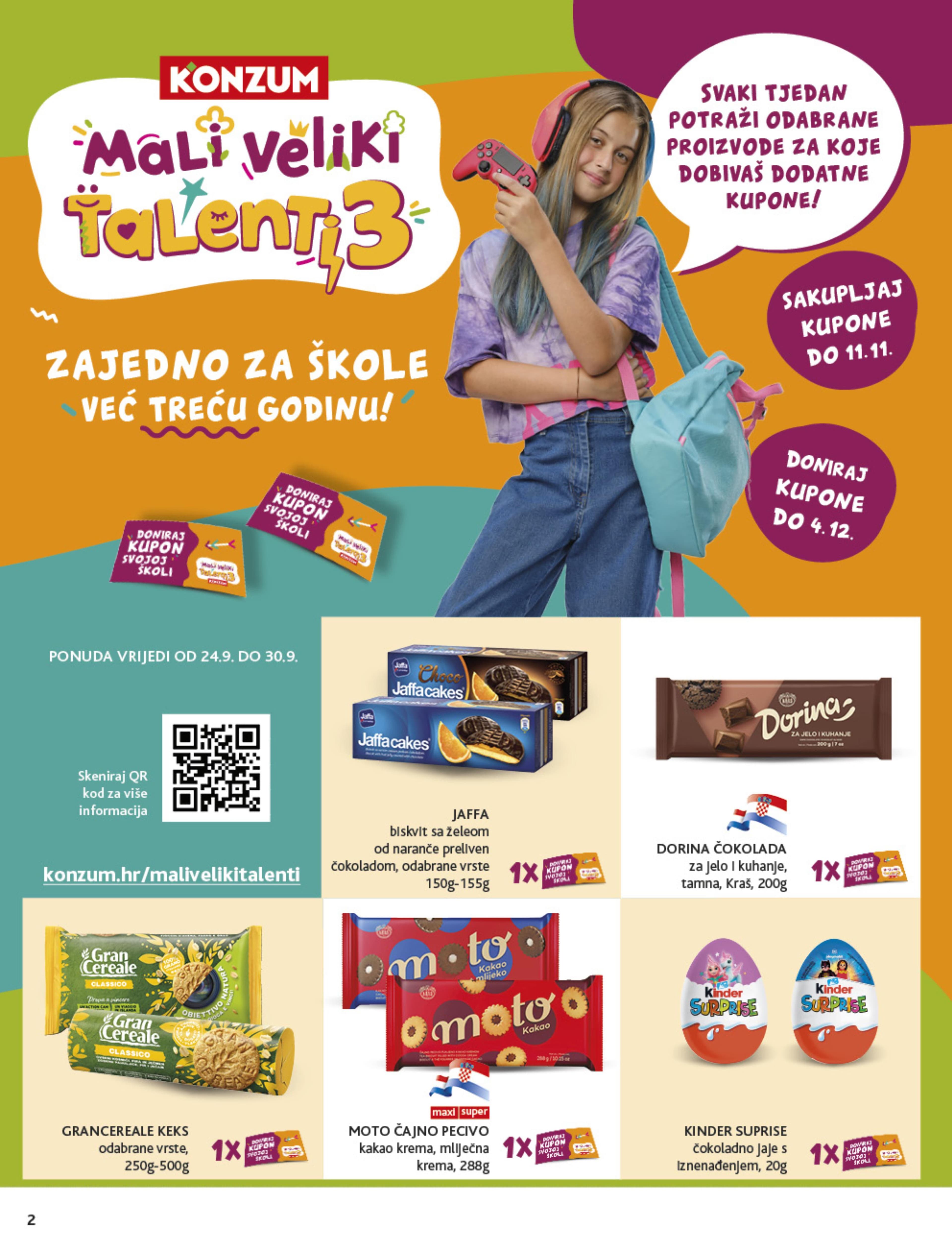Stranica 2. Konzum kataloga - Akcije od 24.09. do 30.09.2025.