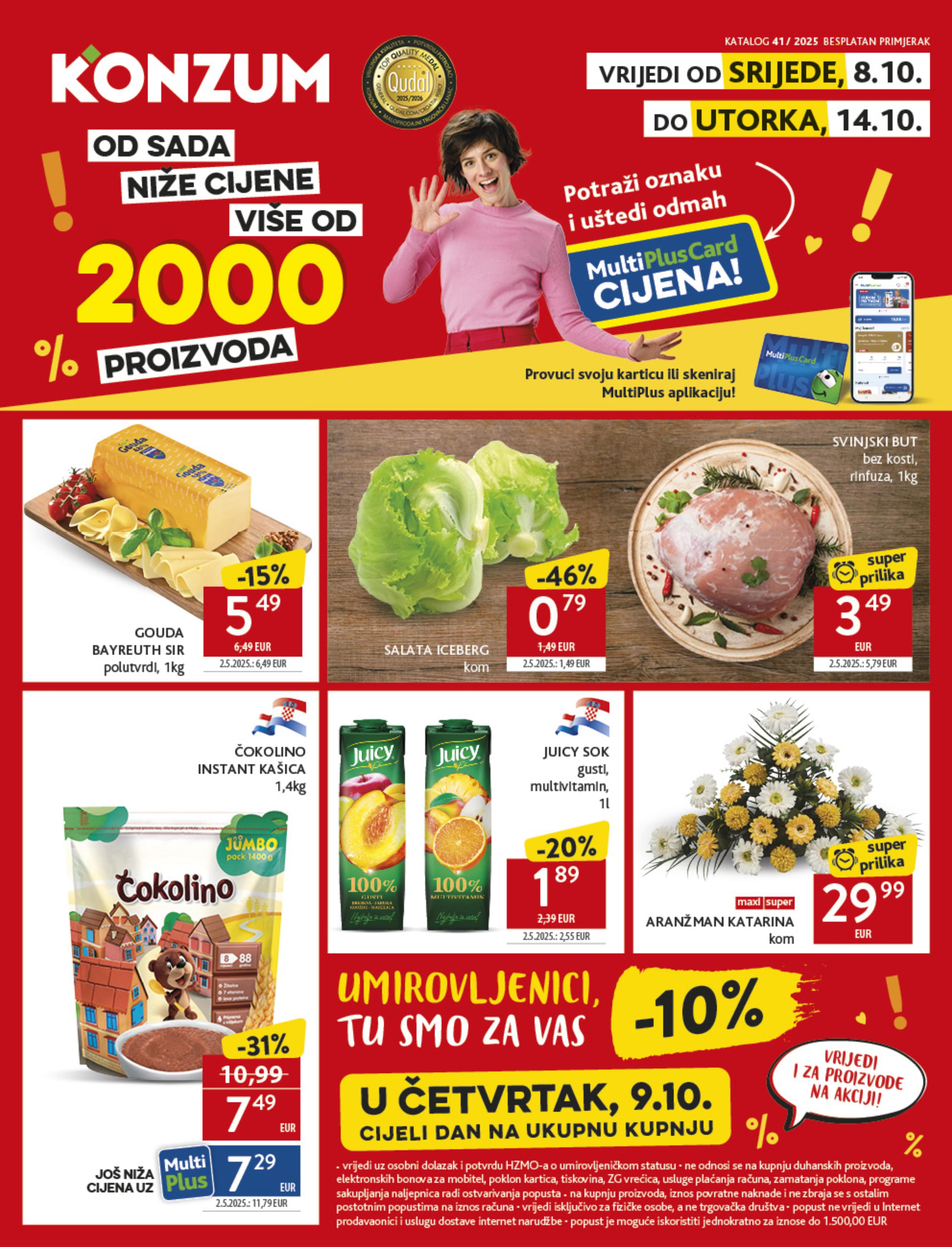 Stranica 1. Konzum kataloga - Akcije od 08.10. do 14.10.2025.