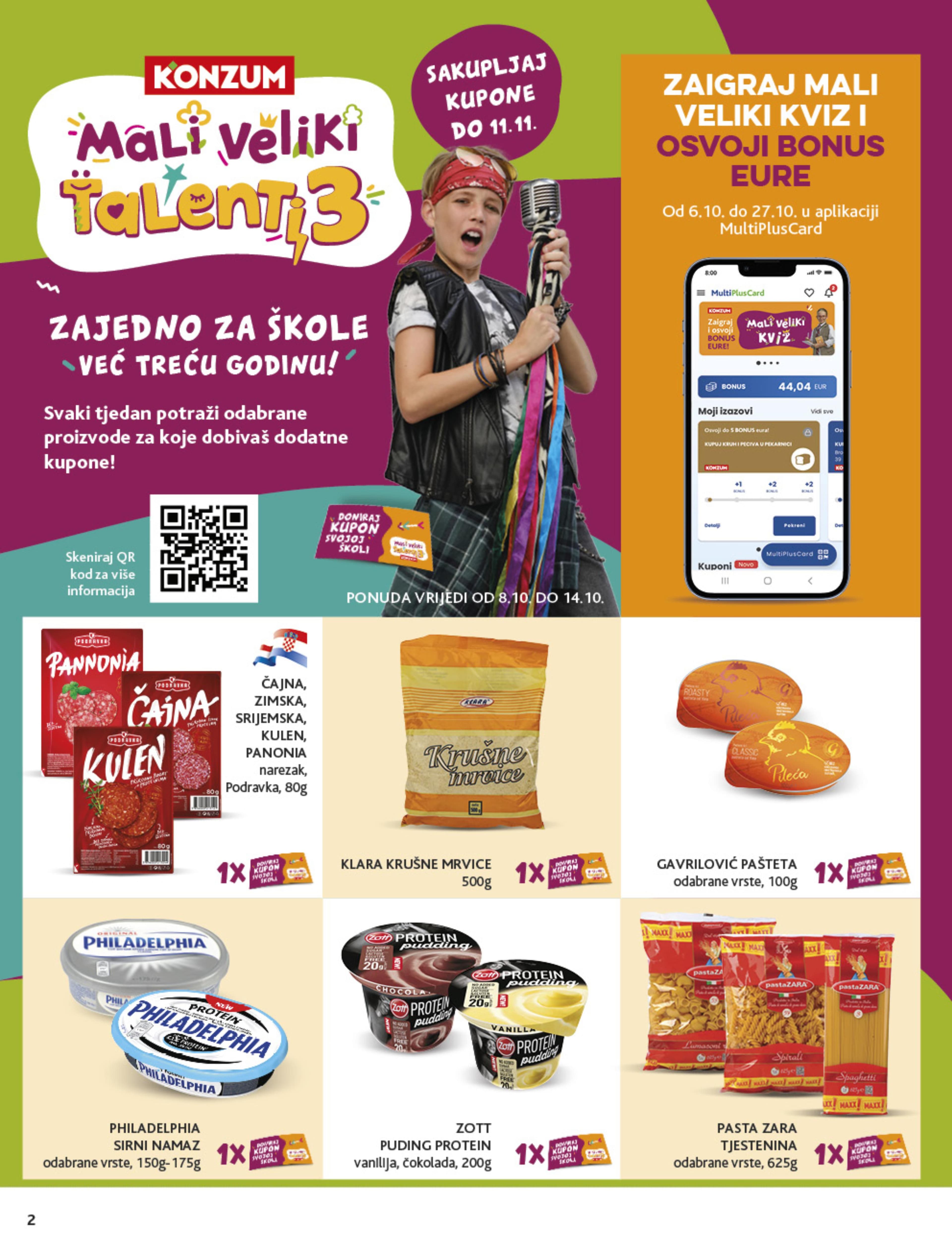 Stranica 2. Konzum kataloga - Akcije od 08.10. do 14.10.2025.