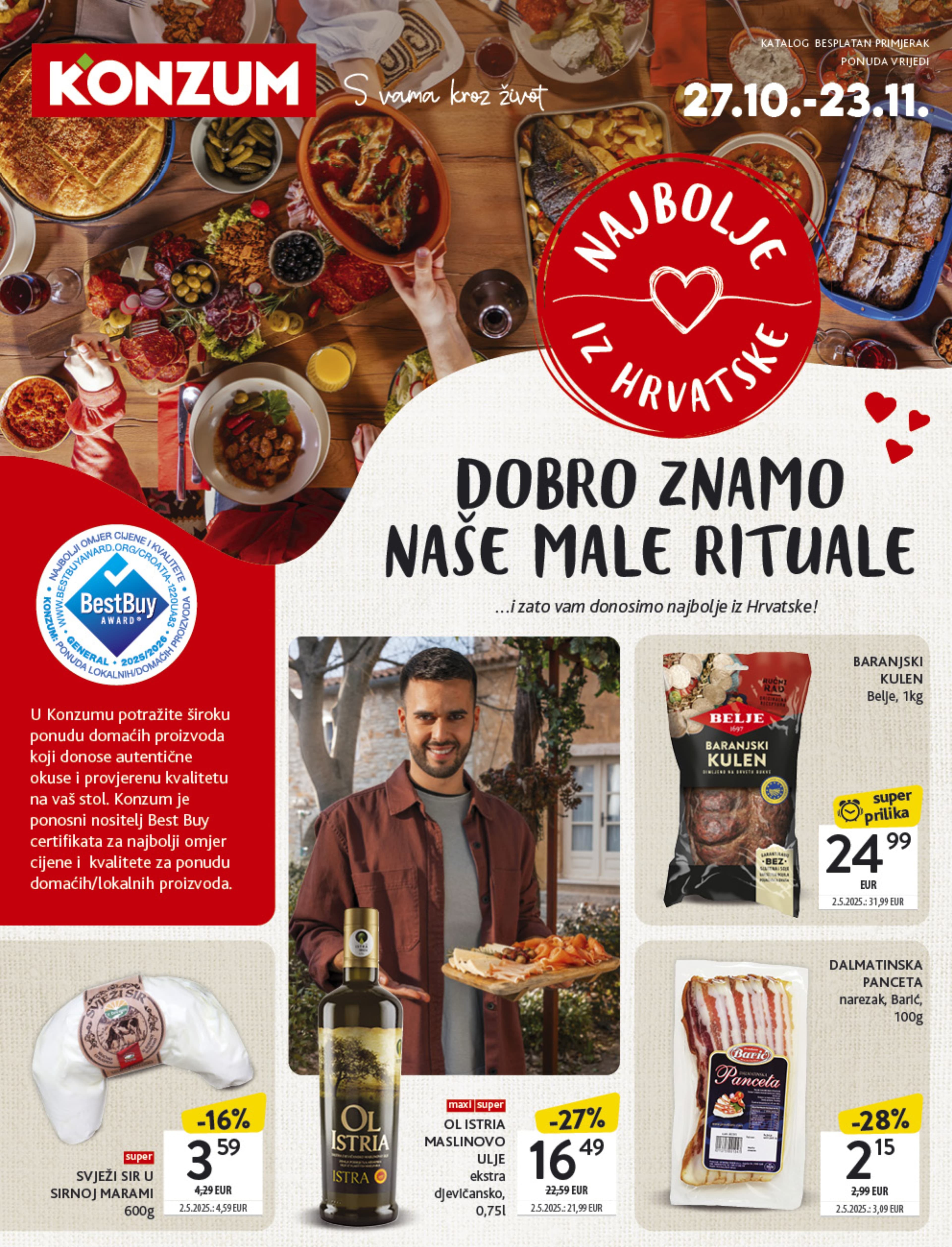 Stranica 1. Konzum kataloga - Akcije od 27.10. do 23.11.2025.