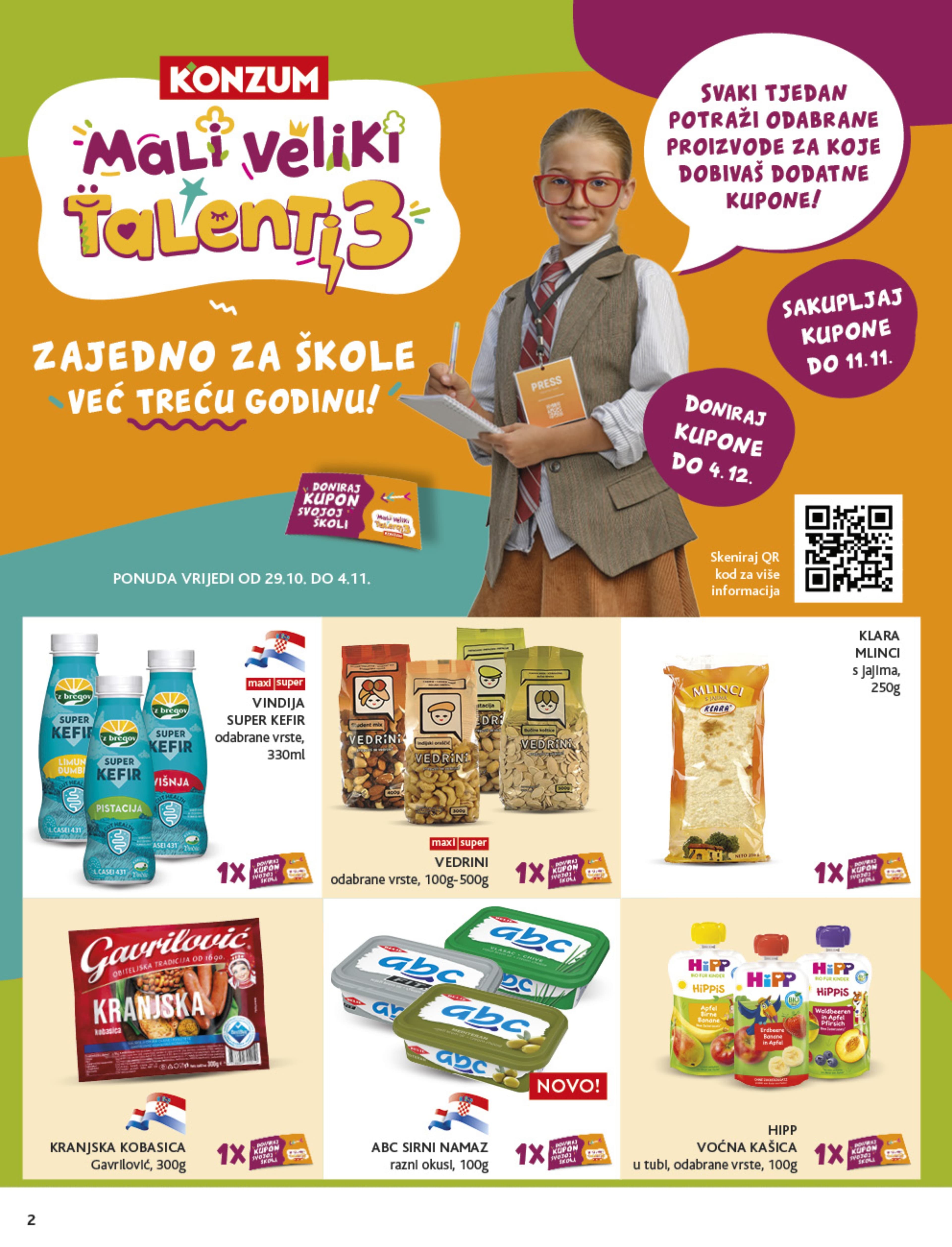 Stranica 2. Konzum kataloga - Akcije od 29.10. do 04.11.2025.