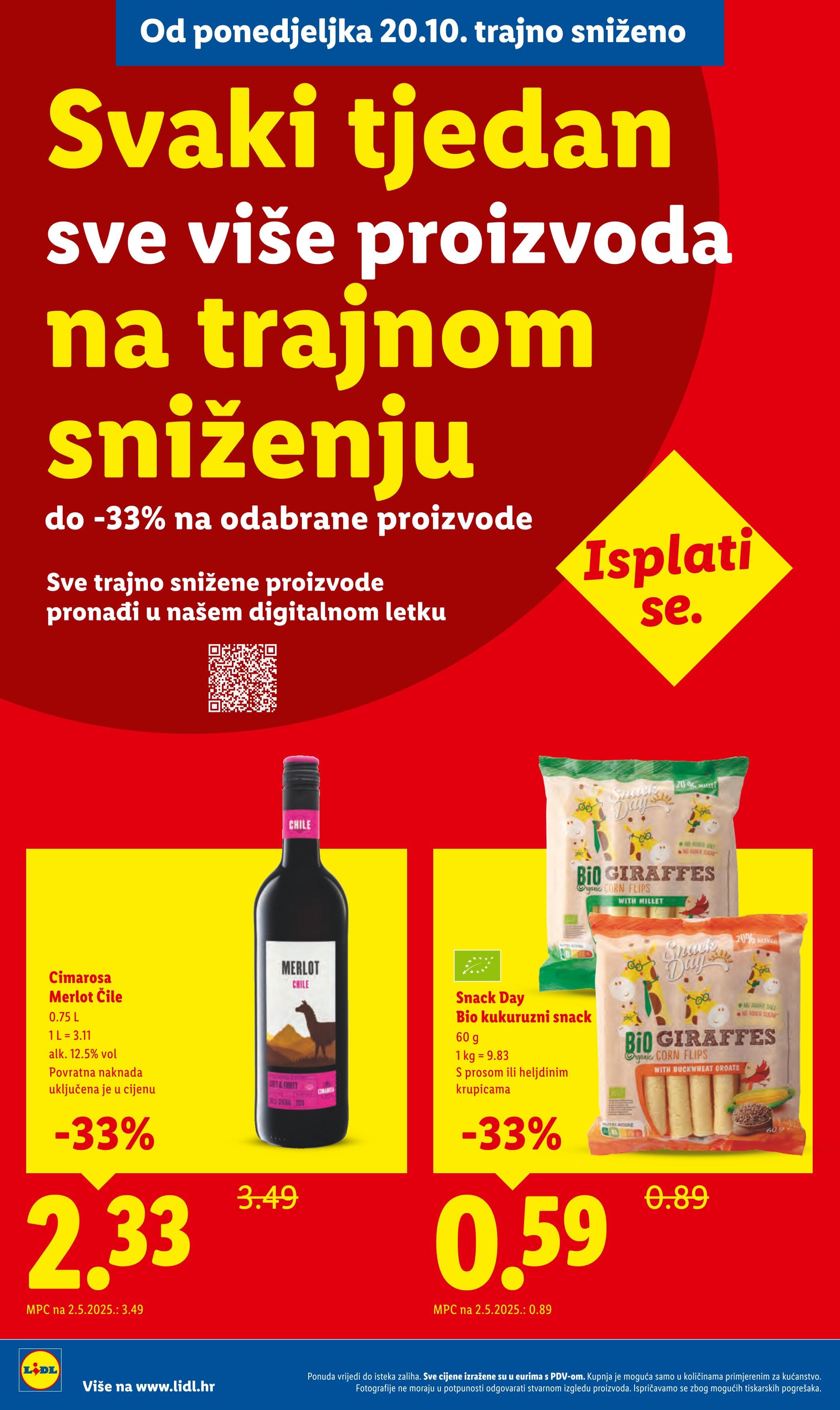 Stranica 2. Lidl kataloga - Akcije od 20.10. do 26.10.2025.