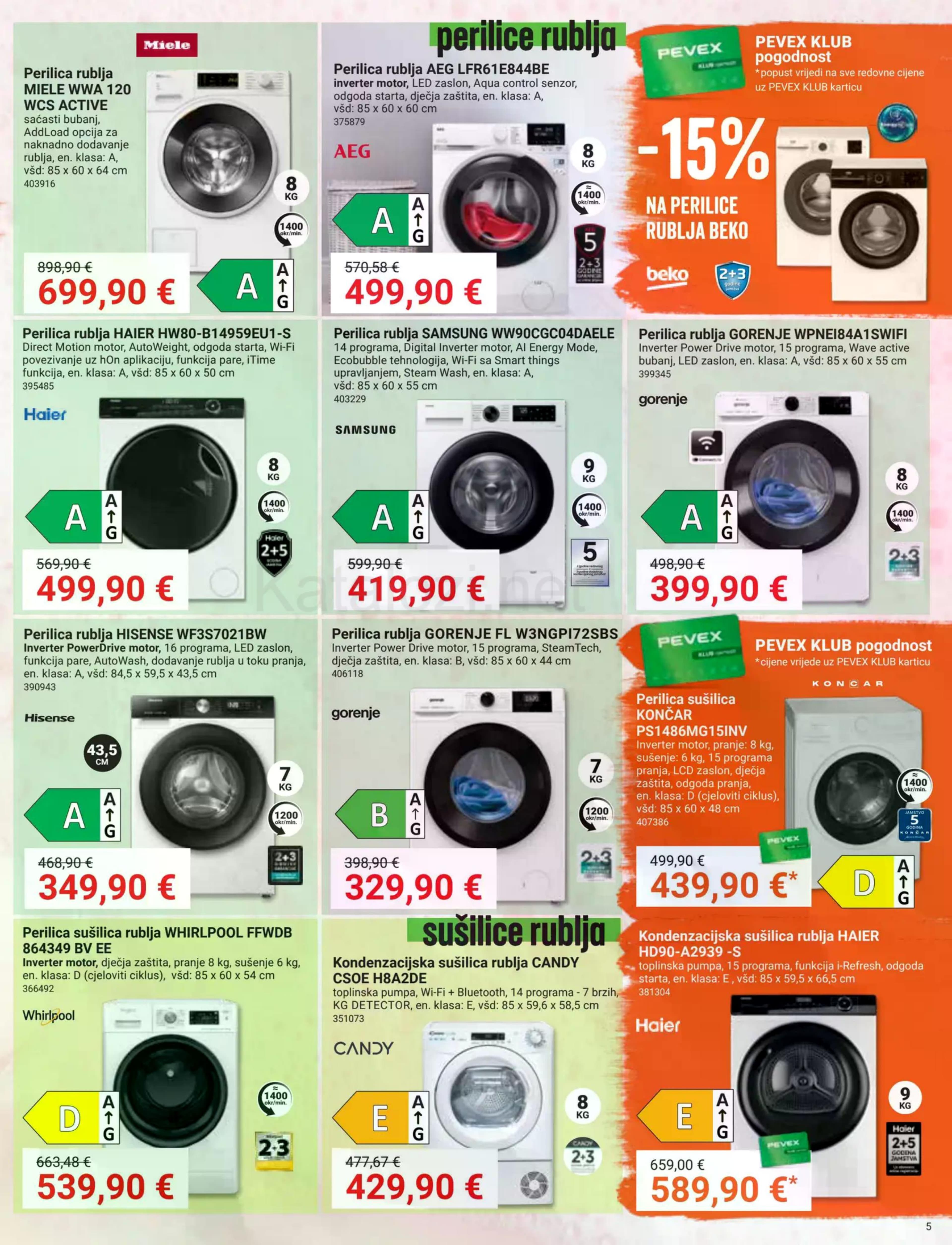 Stranica 5. Pevex kataloga - Akcije od 23.10. do 17.11.2025.